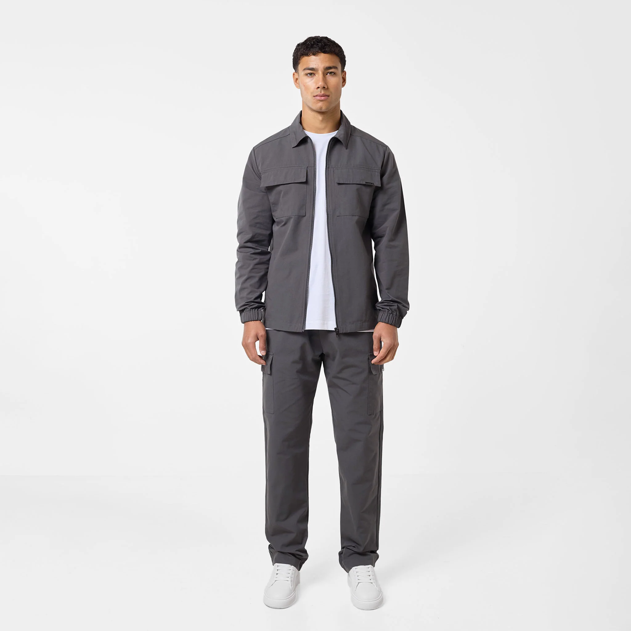 Smart Utility Open Hem Trouser | Charcoal - Image 5