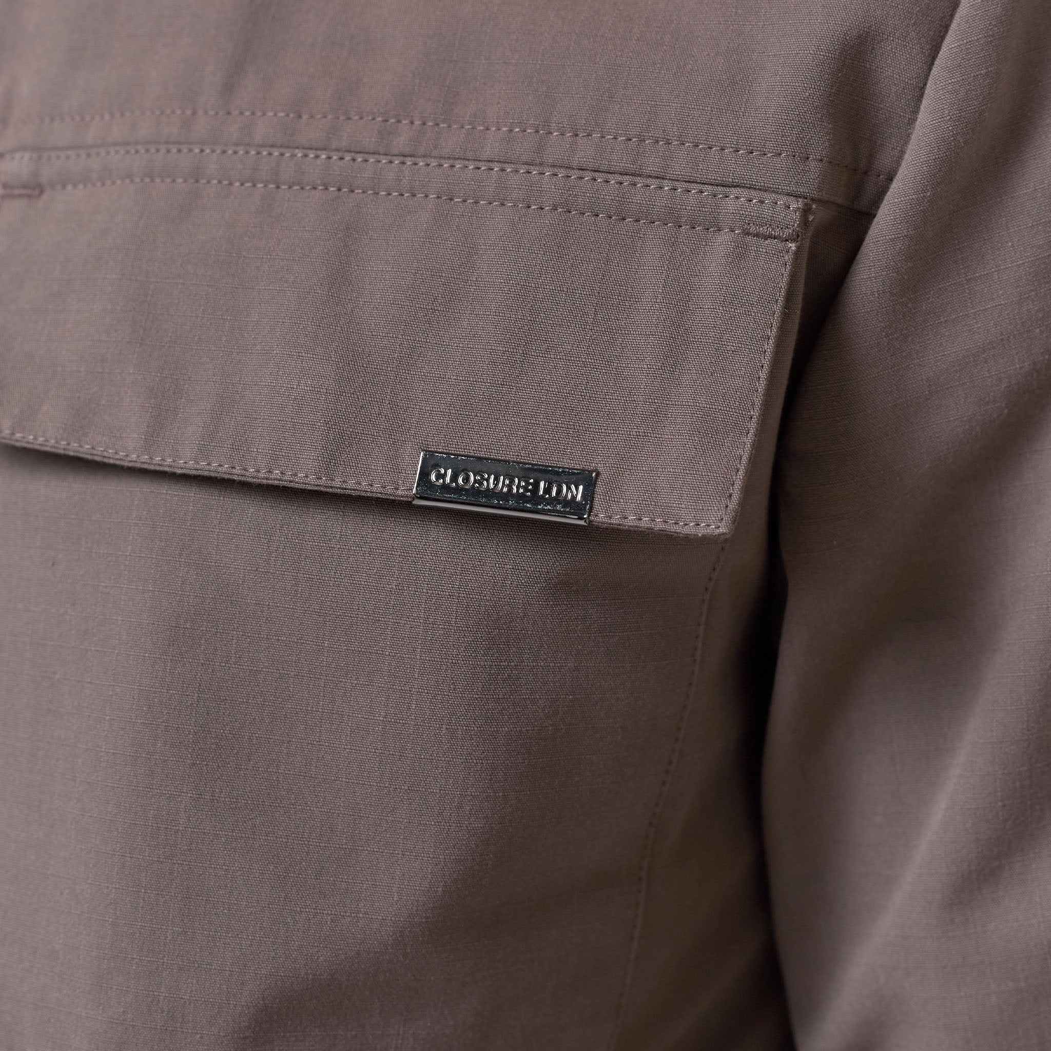 Smart Utility Overshirt | Brown - Image 5