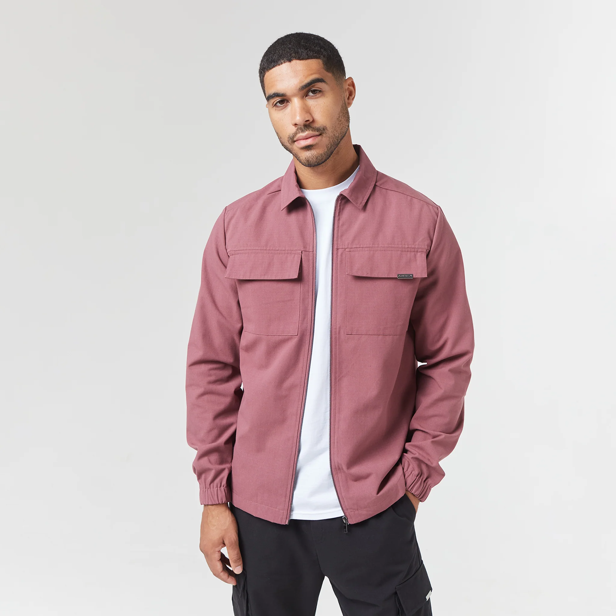 Smart Utility Overshirt | Burgundy - Image 3