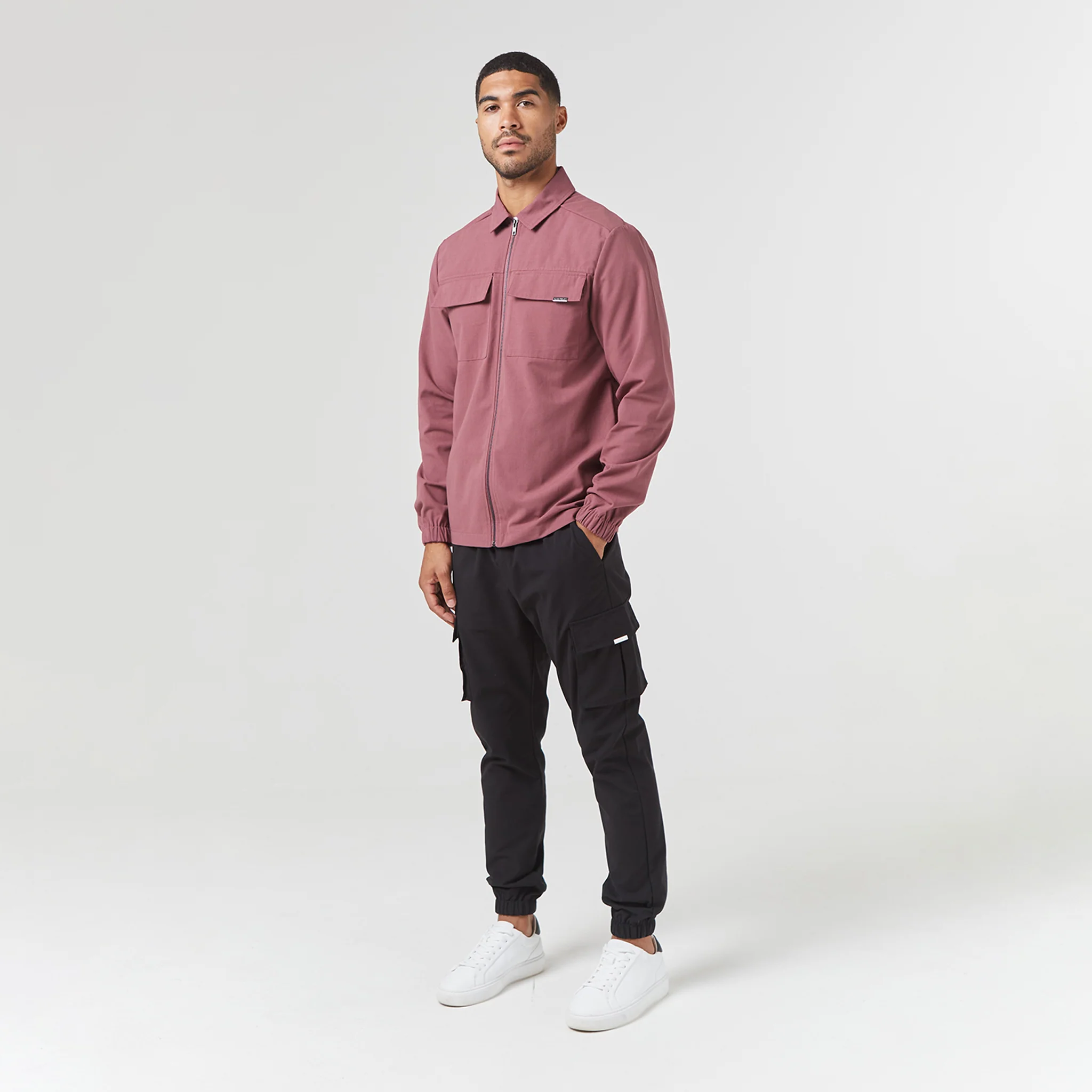 Smart Utility Overshirt | Burgundy - Image 4