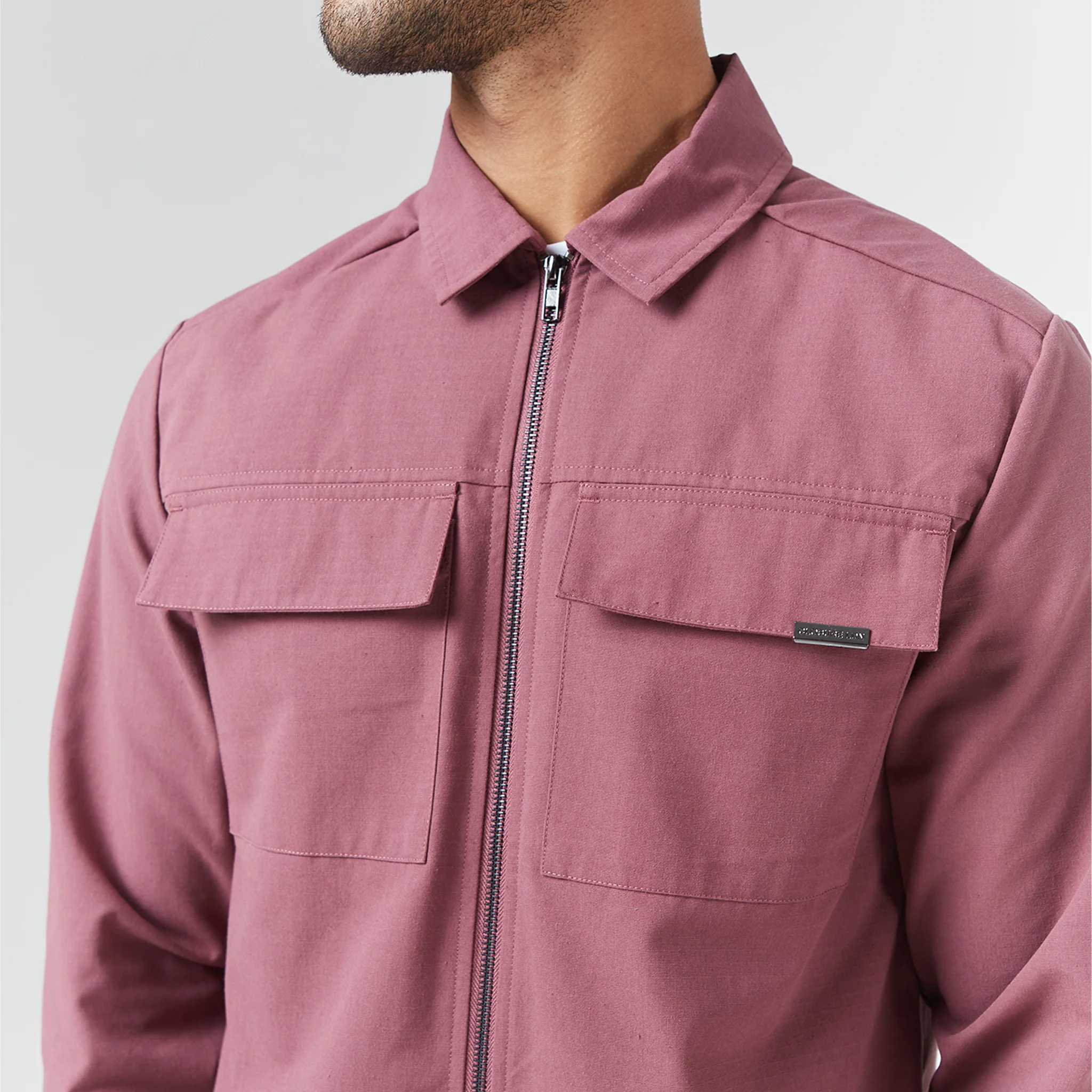 Smart Utility Overshirt | Burgundy - Image 5