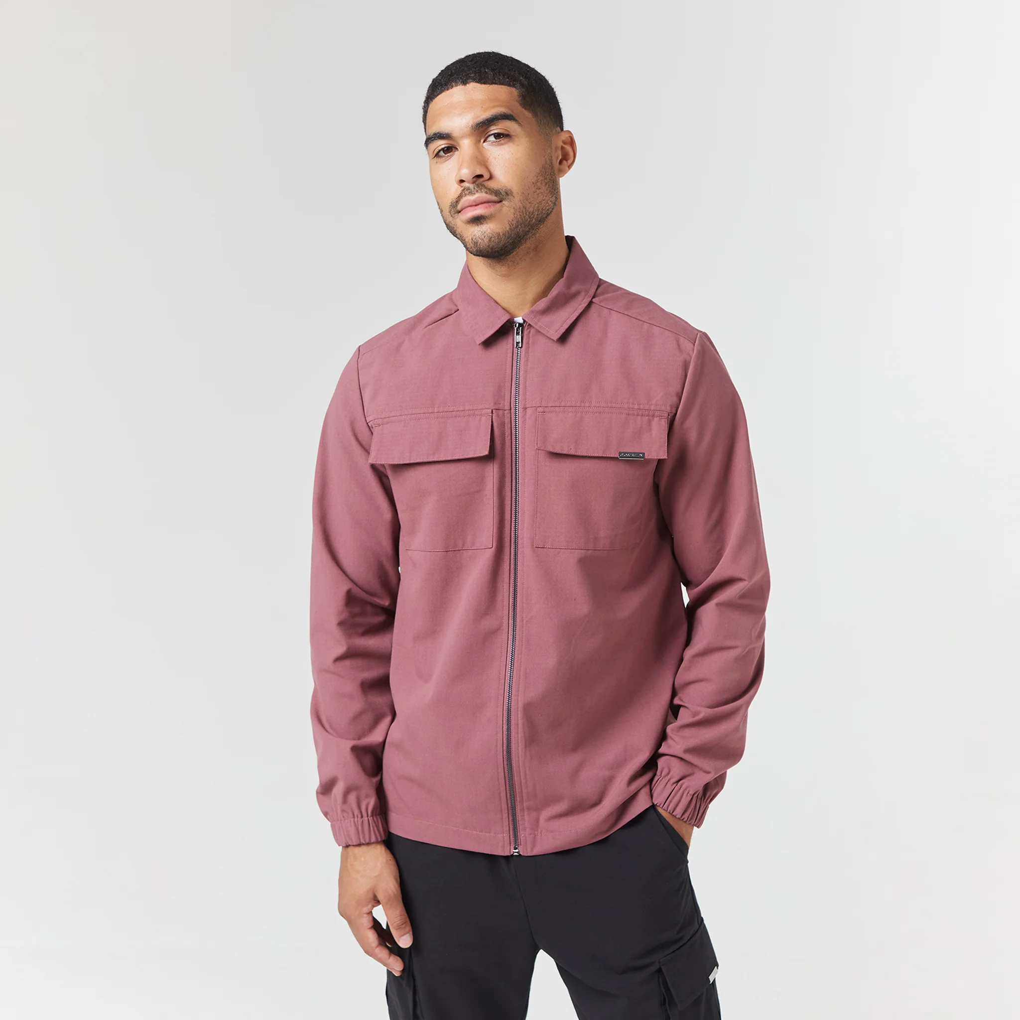 Smart Utility Overshirt | Burgundy - Image 6