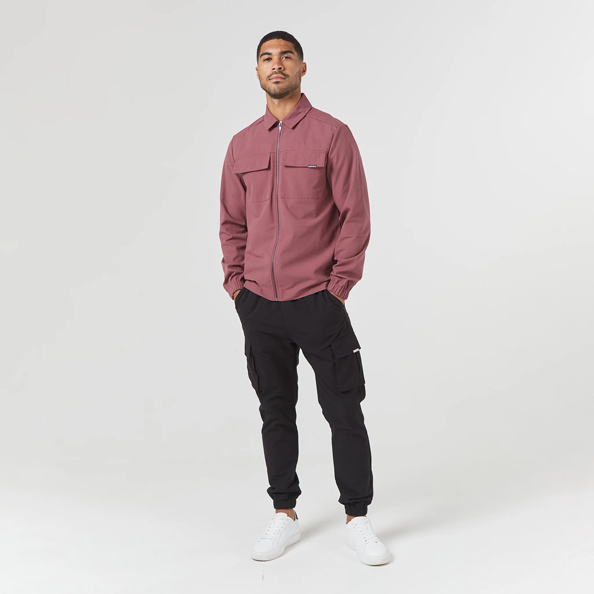 Smart Utility Overshirt | Burgundy - Image 8