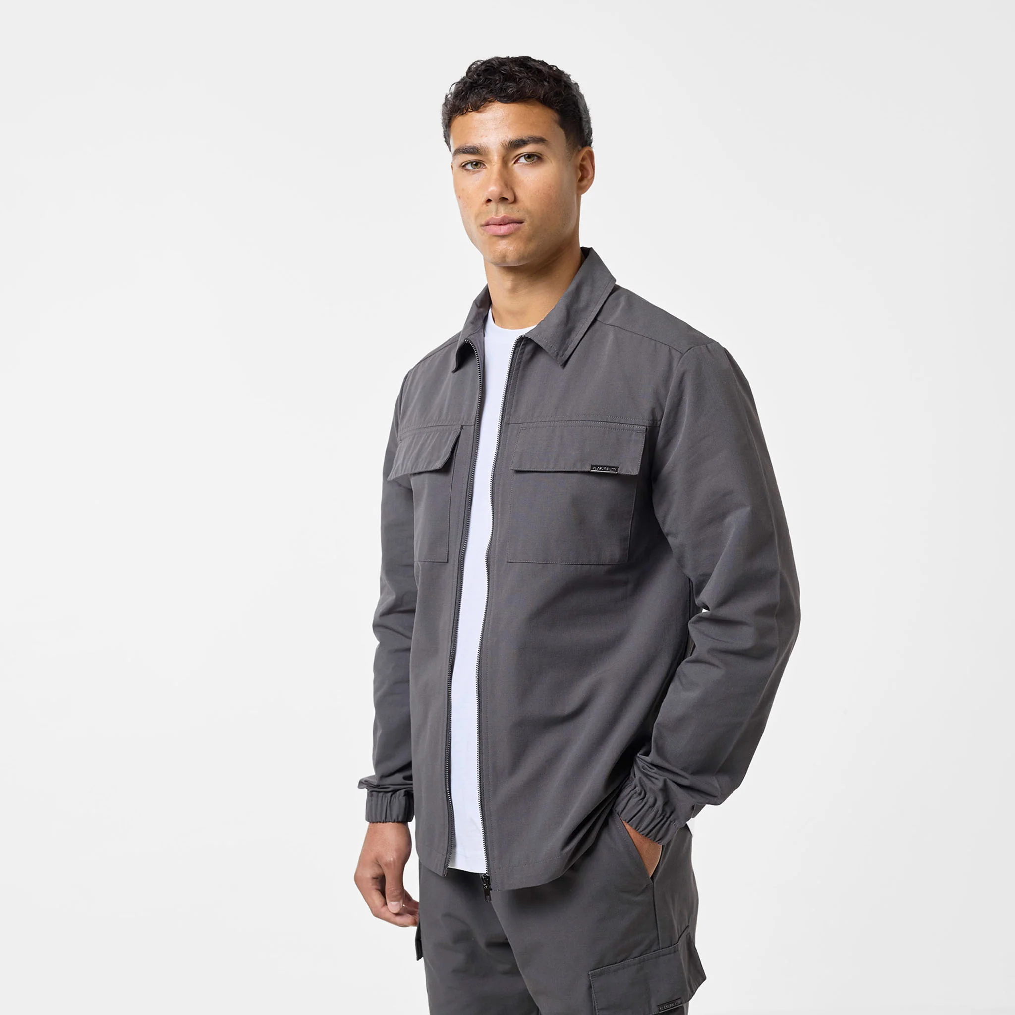 Smart Utility Overshirt | Charcoal - Image 3