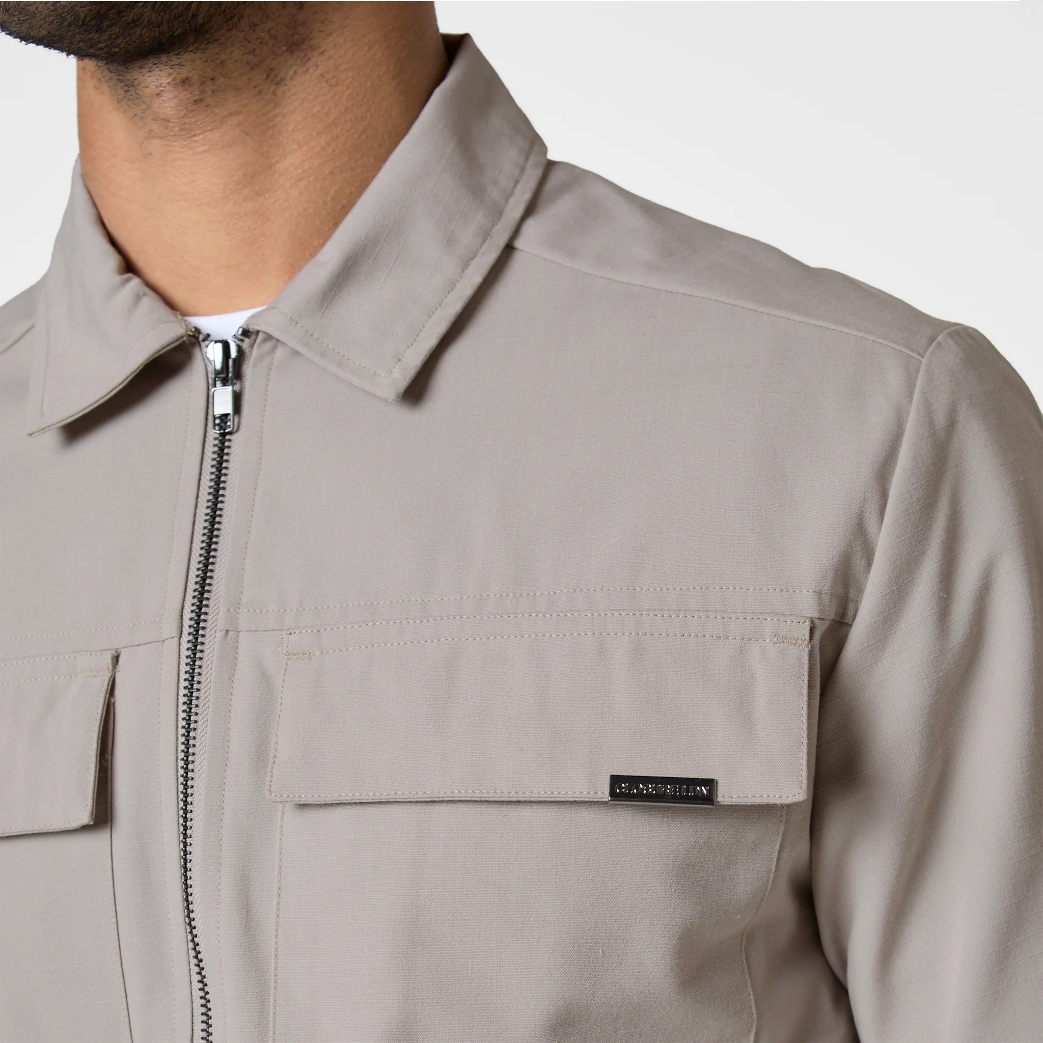 Smart Utility Overshirt | Washed Stone - Image 3