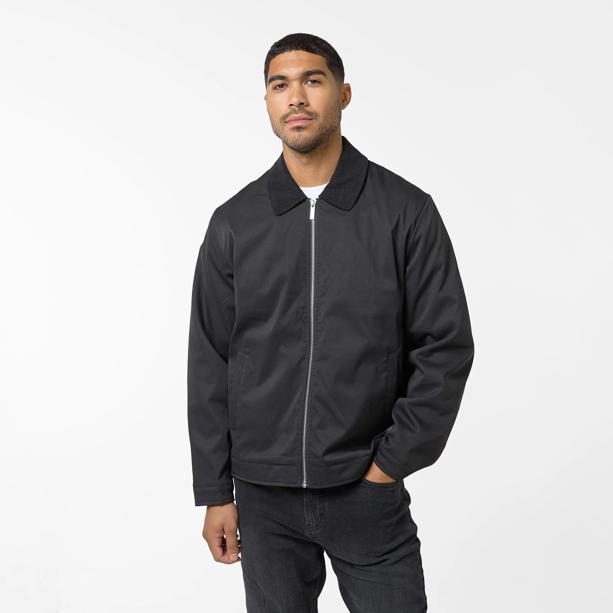 Smart Workwear Zip Through Jacket | Black