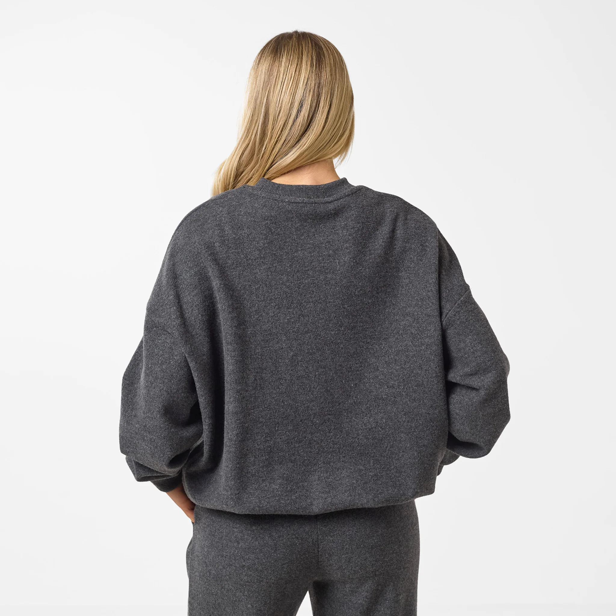 Soft Knit Crewneck I Charcoal - Image 4