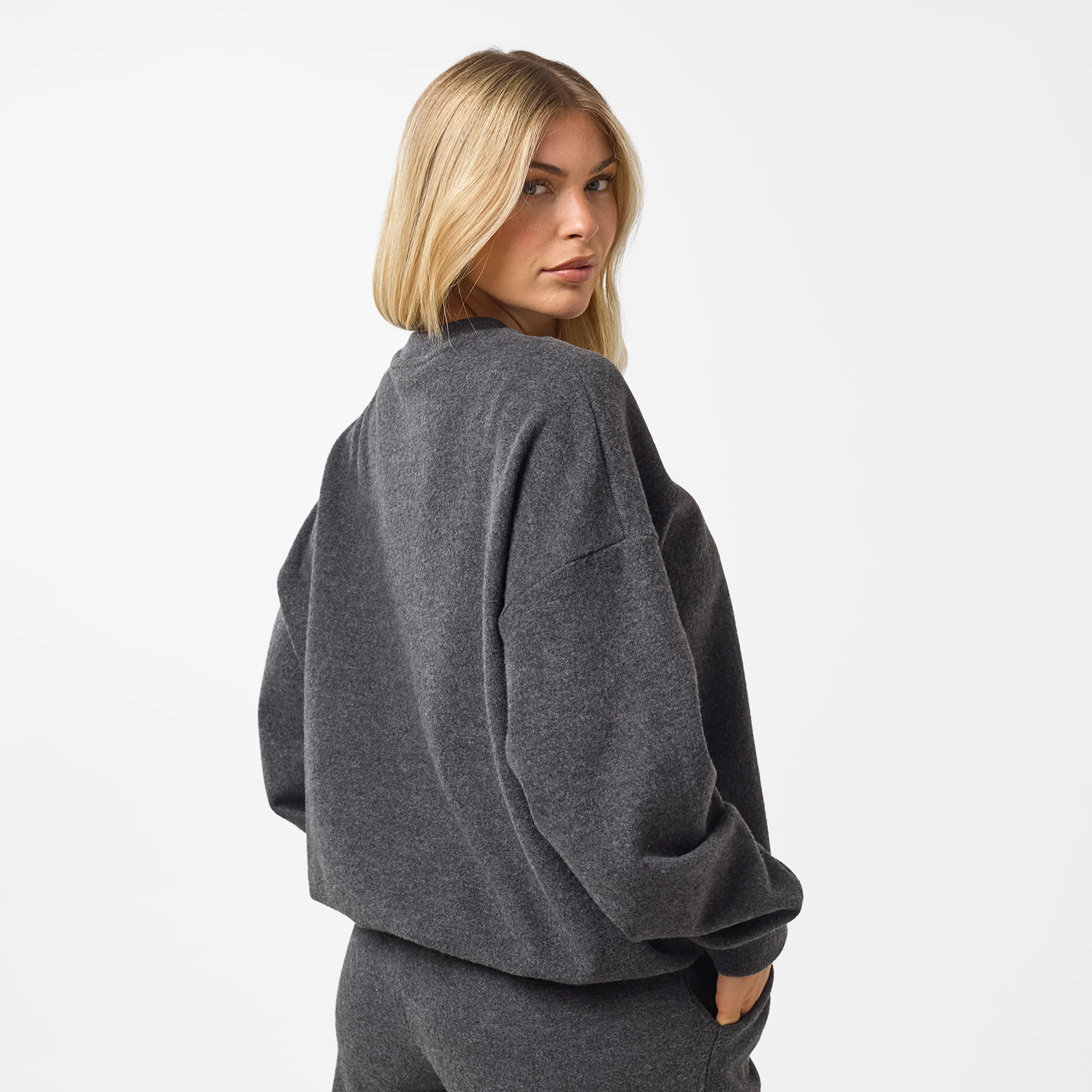 Soft Knit Crewneck I Charcoal - Image 6