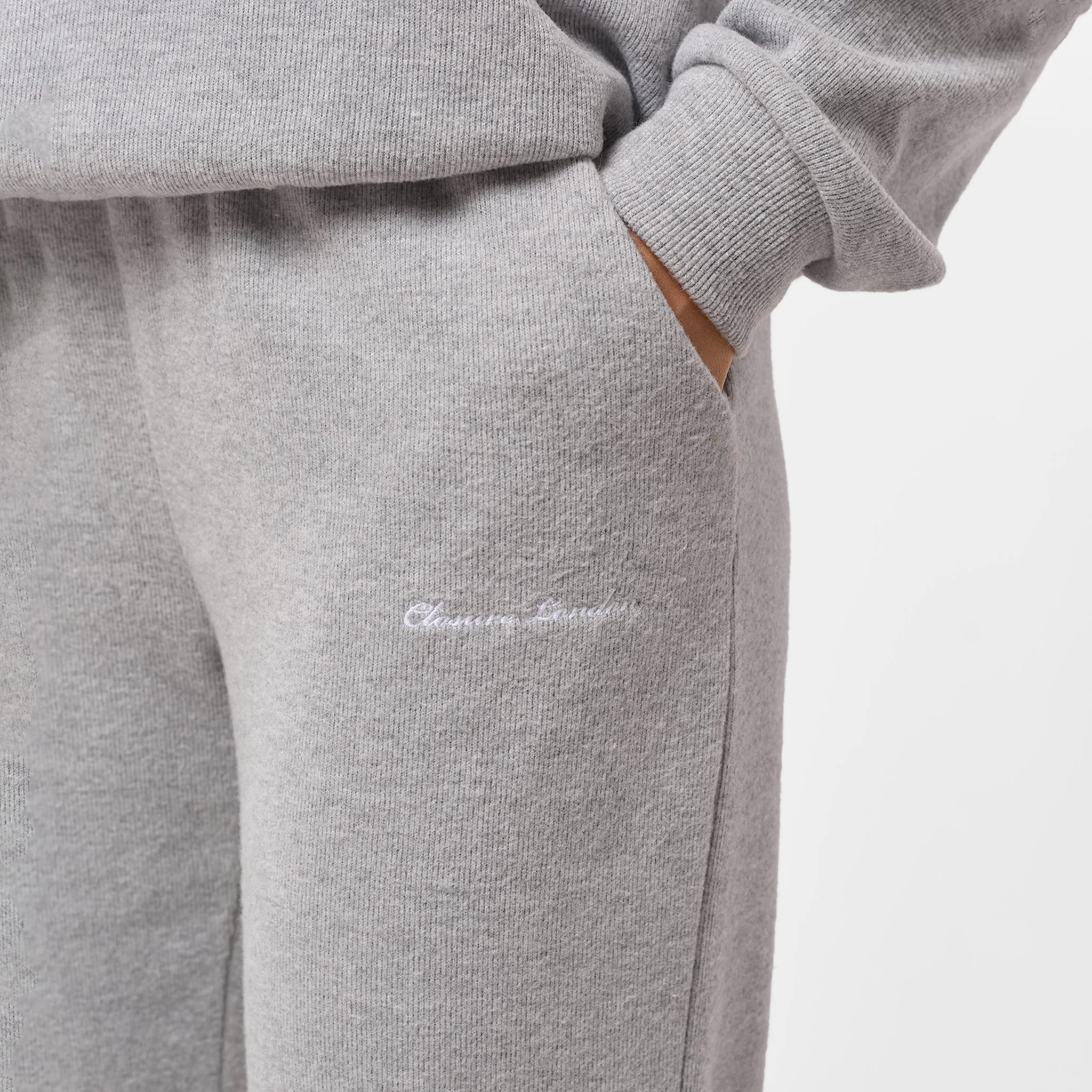 Soft Knit Wide Leg Pant I Grey Marl - Image 3