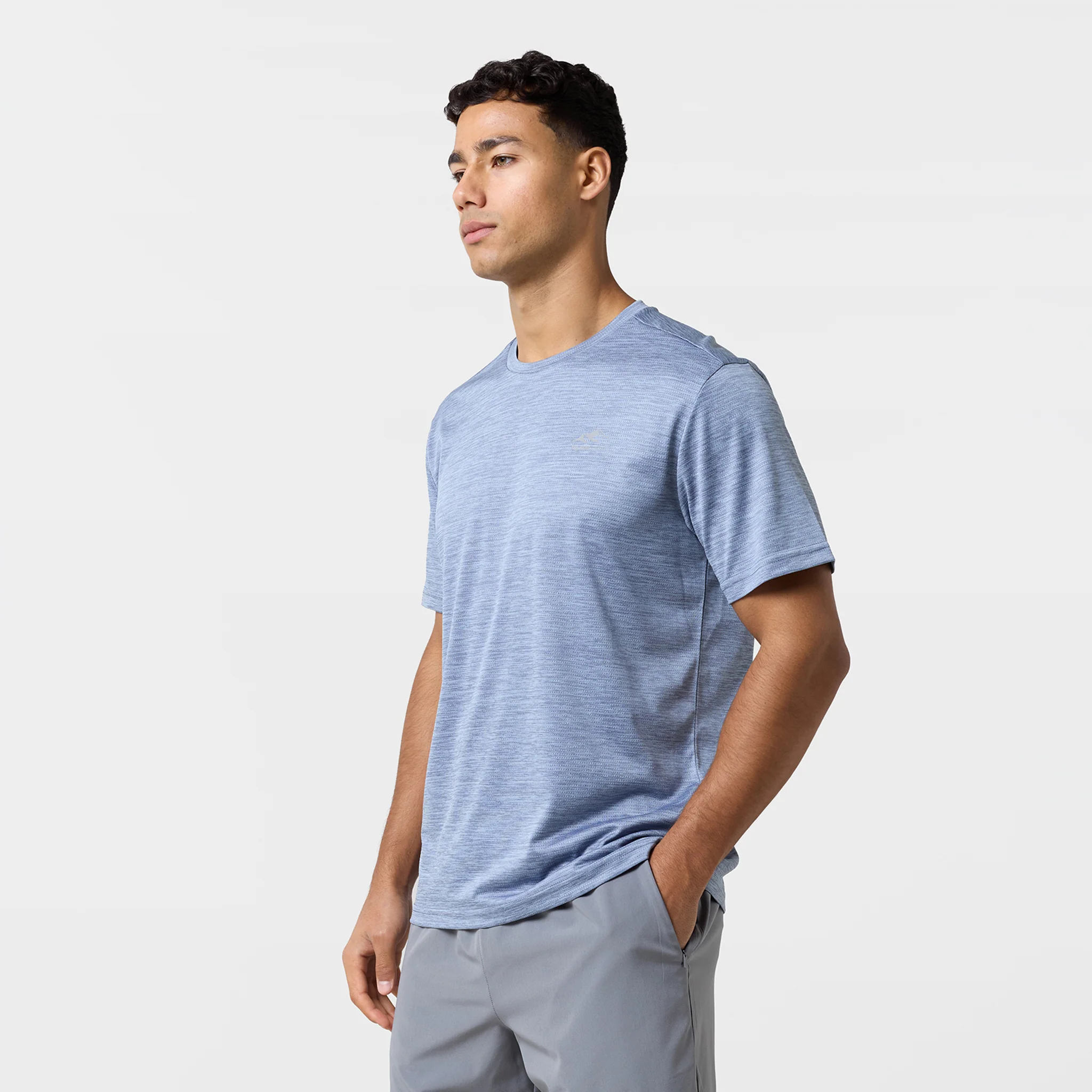 Space Dye Performance T-Shirt | Slate Blue Marl