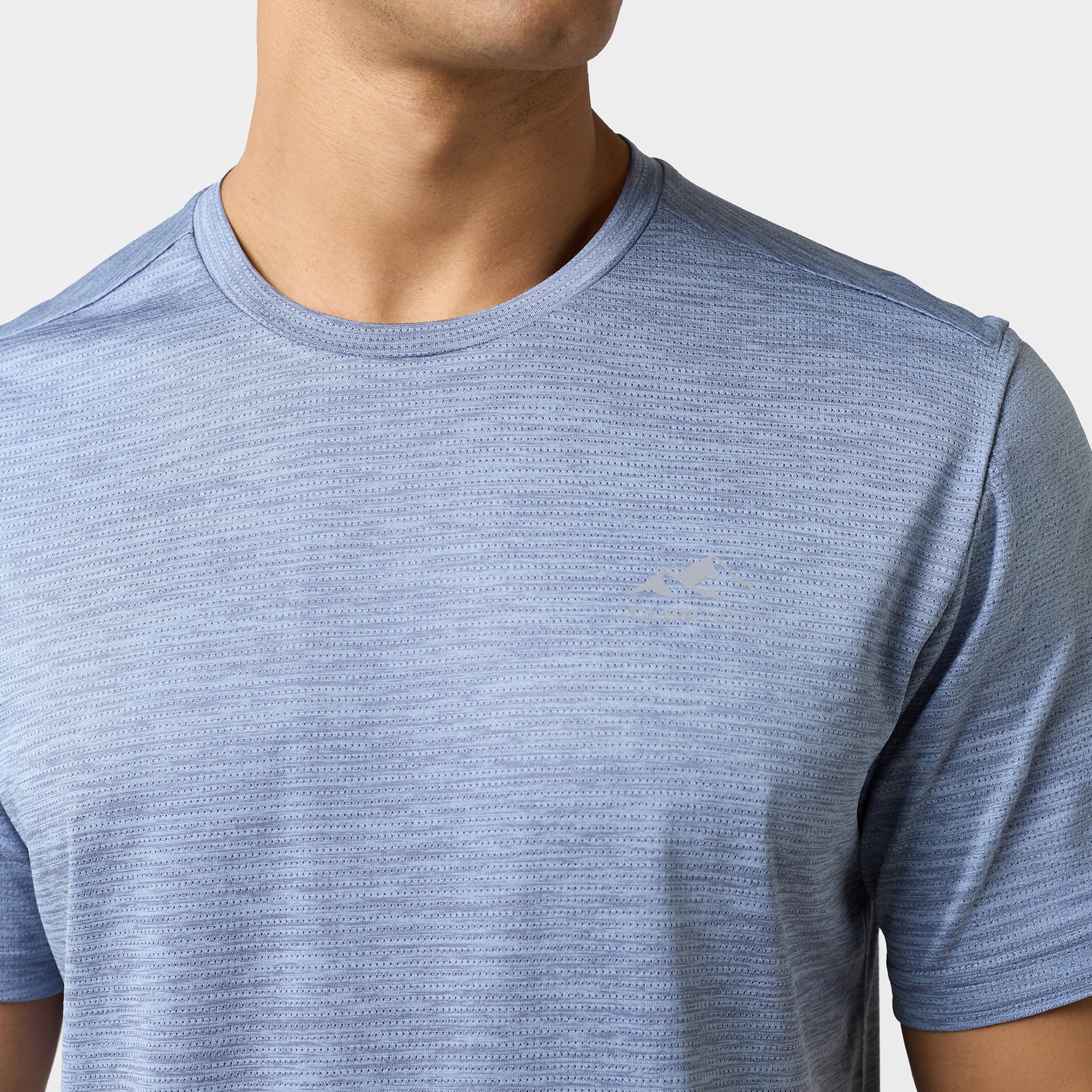 Space Dye Performance T-Shirt | Slate Blue Marl - Image 2