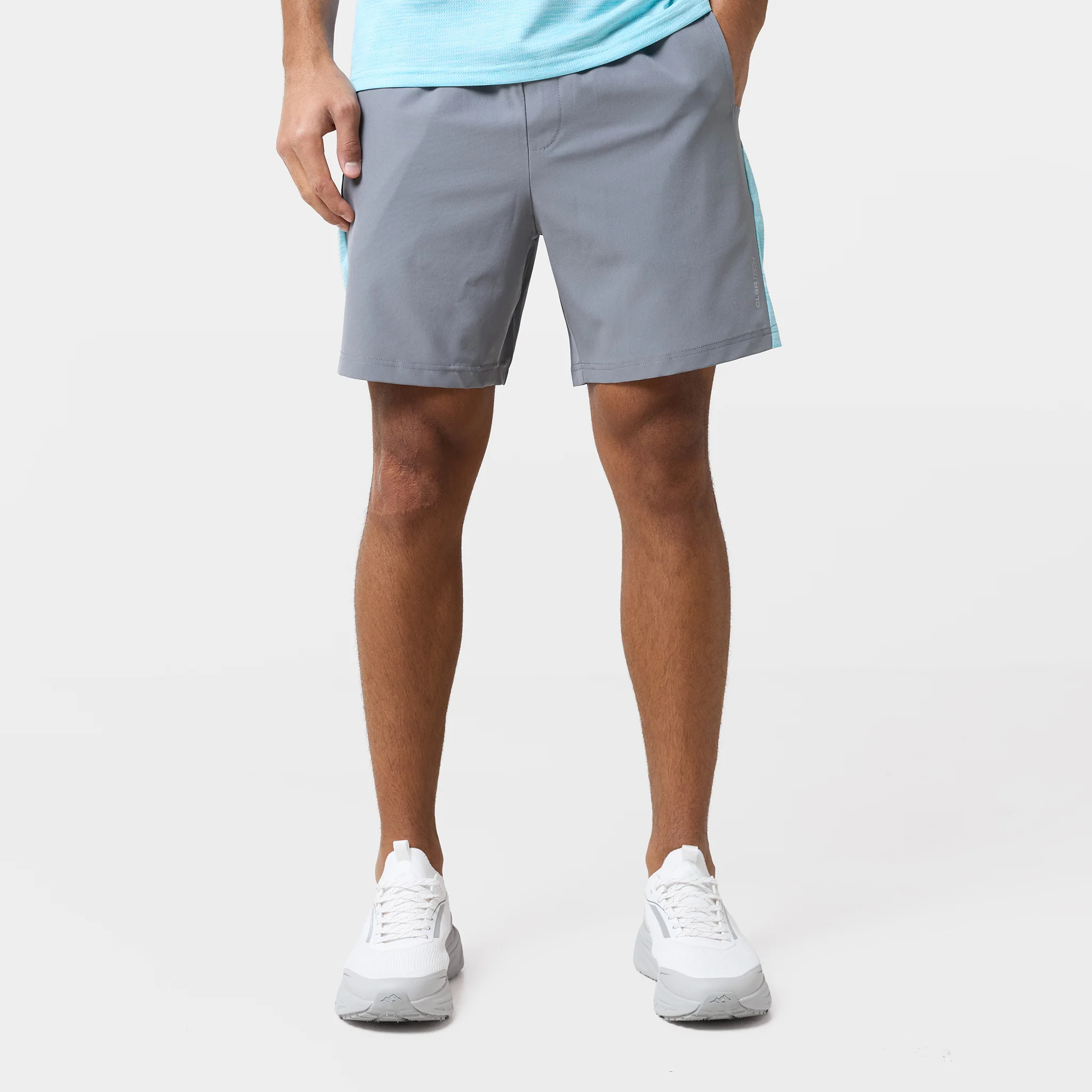 Space Dye Performance Twinset | Aqua Blue/Iron Grey - Image 10