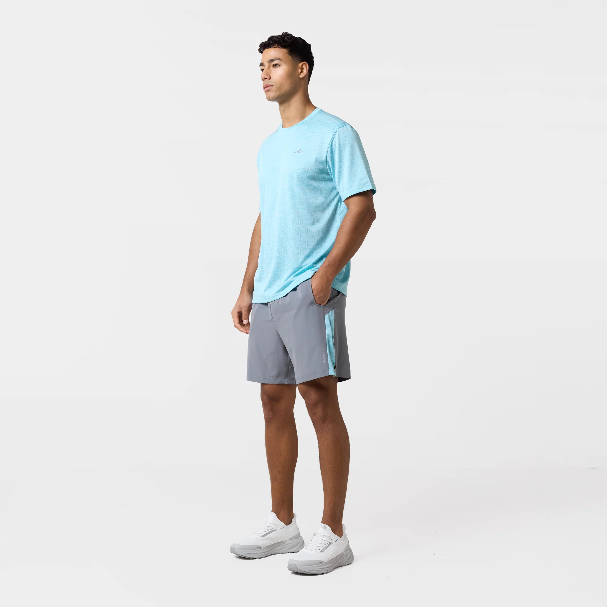 Space Dye Performance Twinset | Aqua Blue/Iron Grey - Image 3