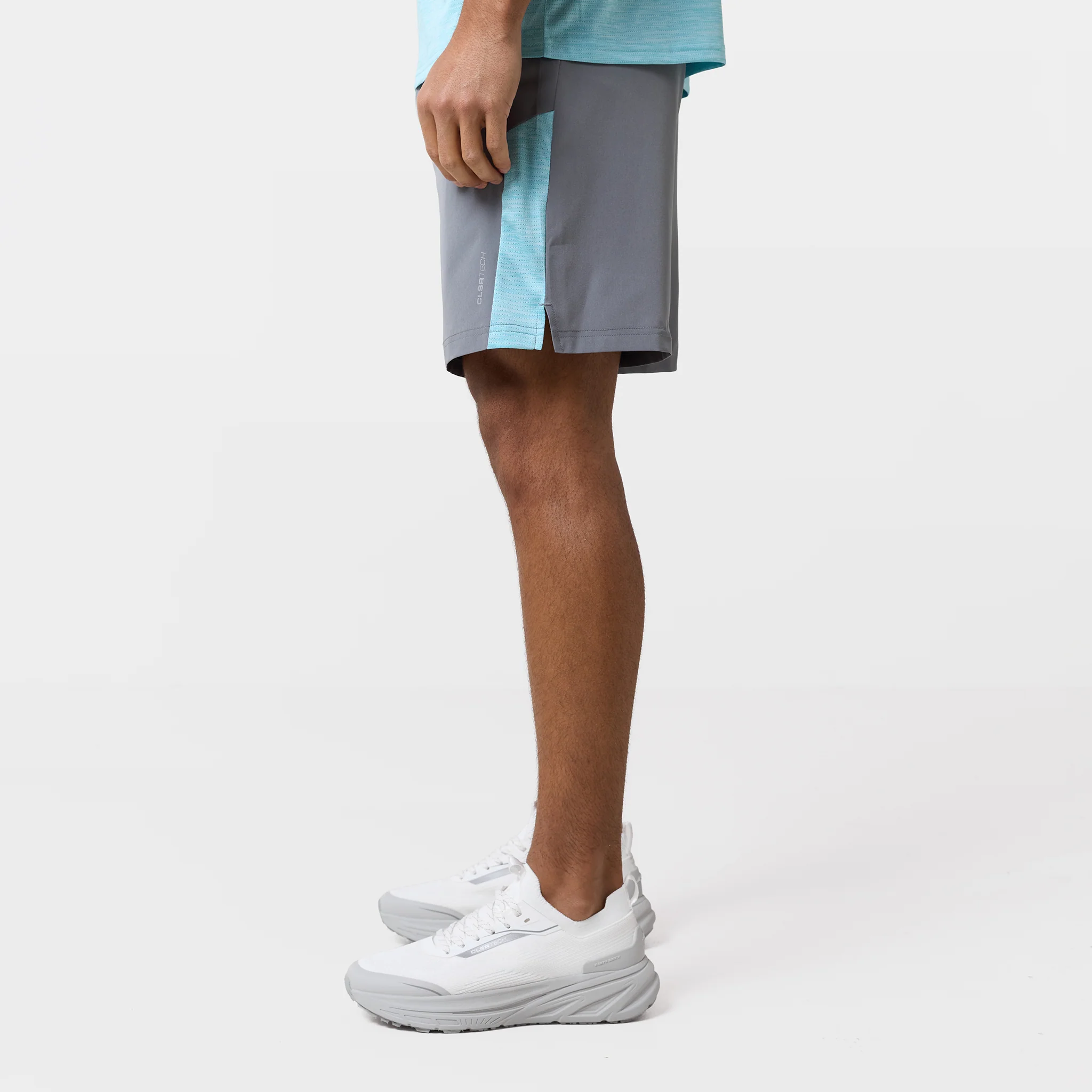 Space Dye Performance Twinset | Aqua Blue/Iron Grey - Image 6