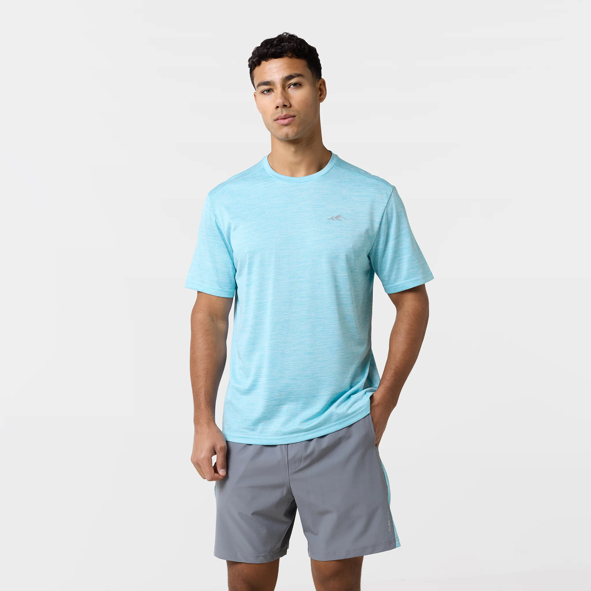 Space Dye Performance Twinset | Aqua Blue/Iron Grey - Image 9