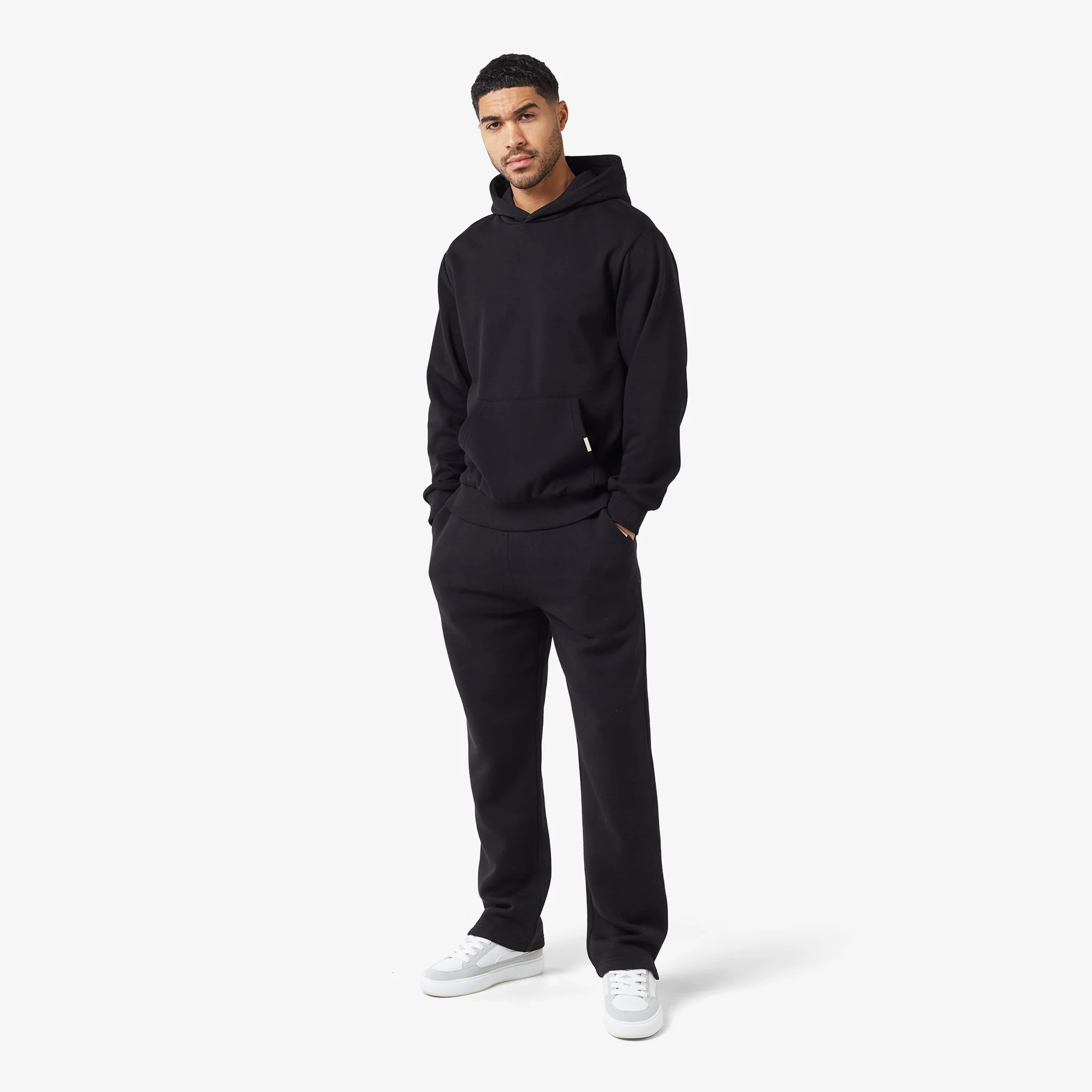 Split Open Hem Jogger | Black - Image 6