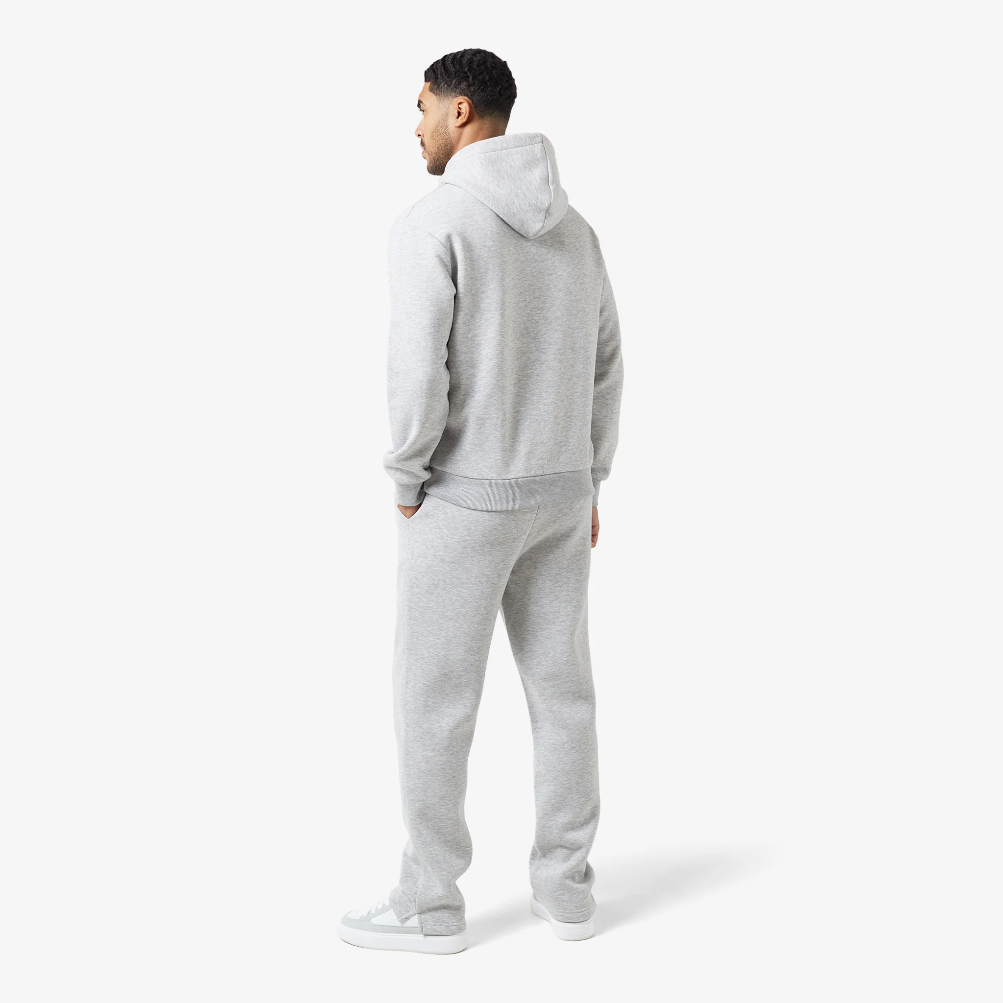 Split Open Hem Jogger | Grey Marl - Image 7