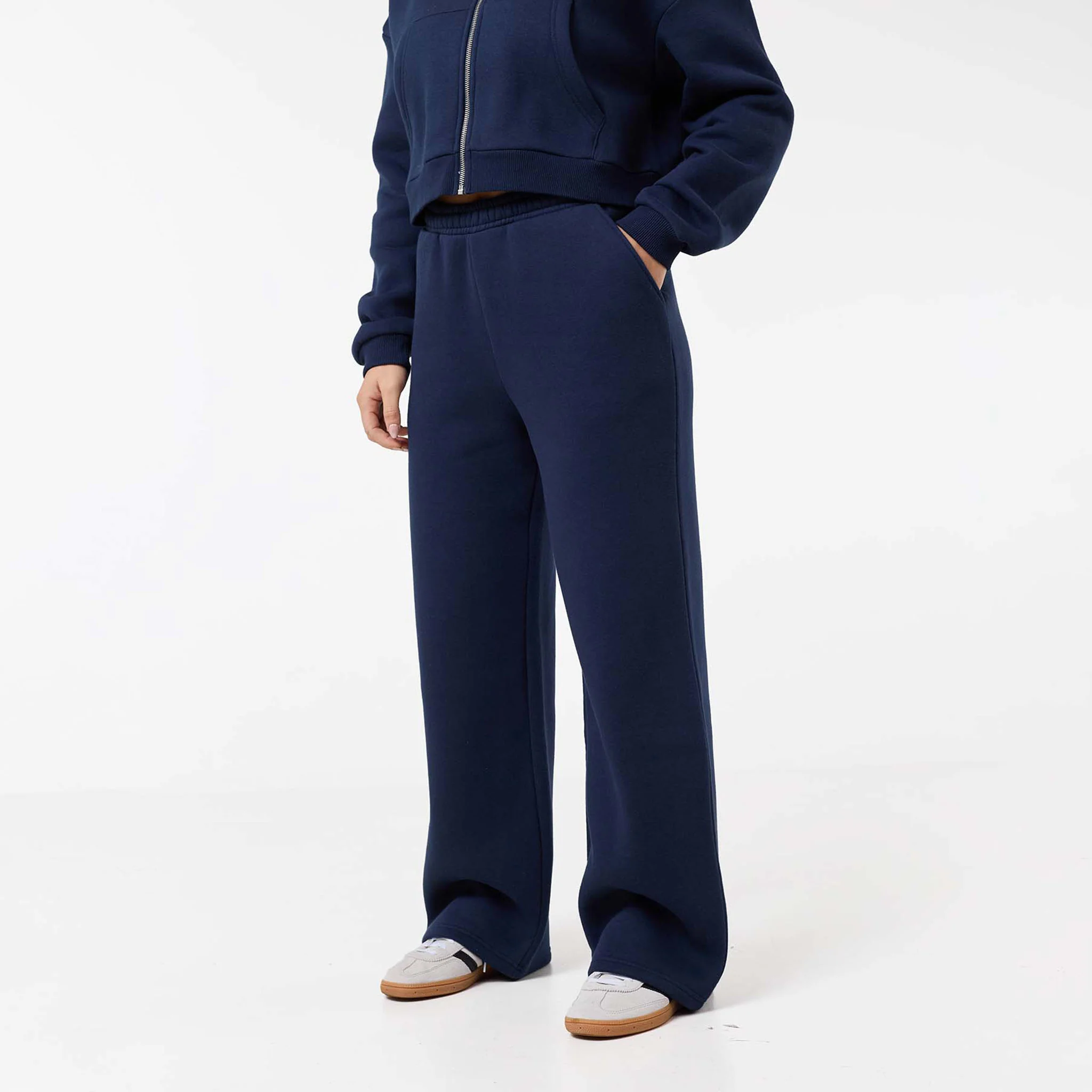 Stacked Crop Tracksuit | Navy - Image 5