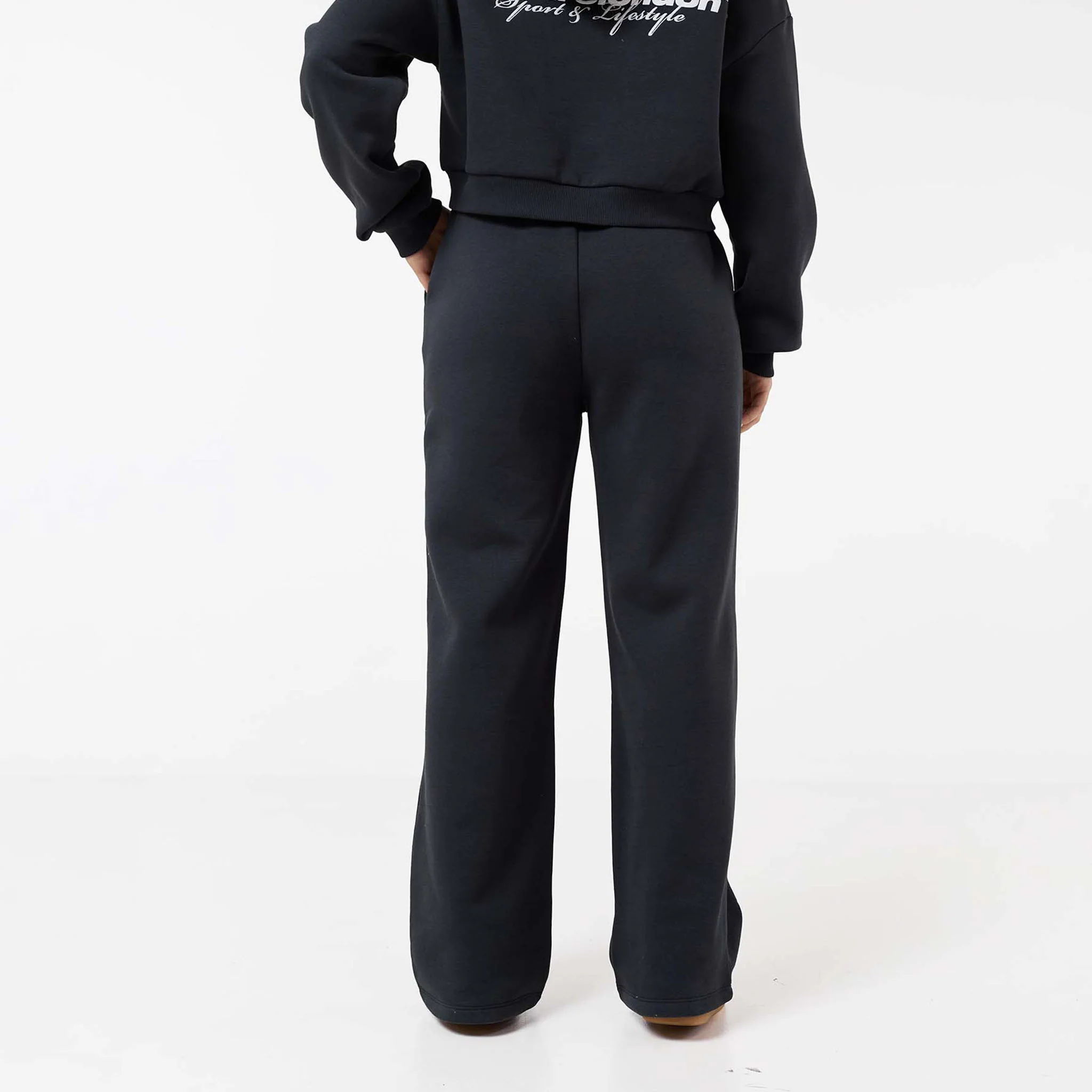 Stacked Crop Tracksuit | Washed Black - Image 6