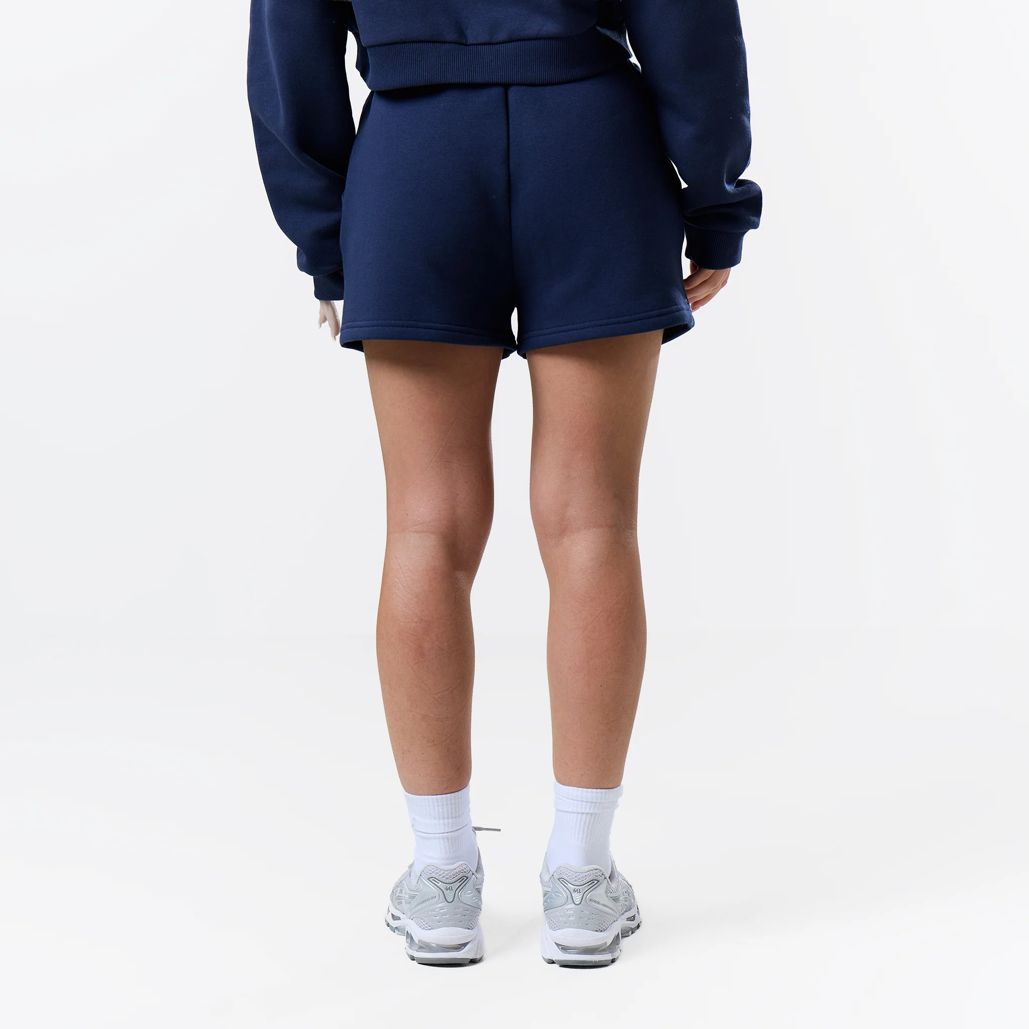 Stacked Cropped Hoodie Twinset | Navy - Image 9
