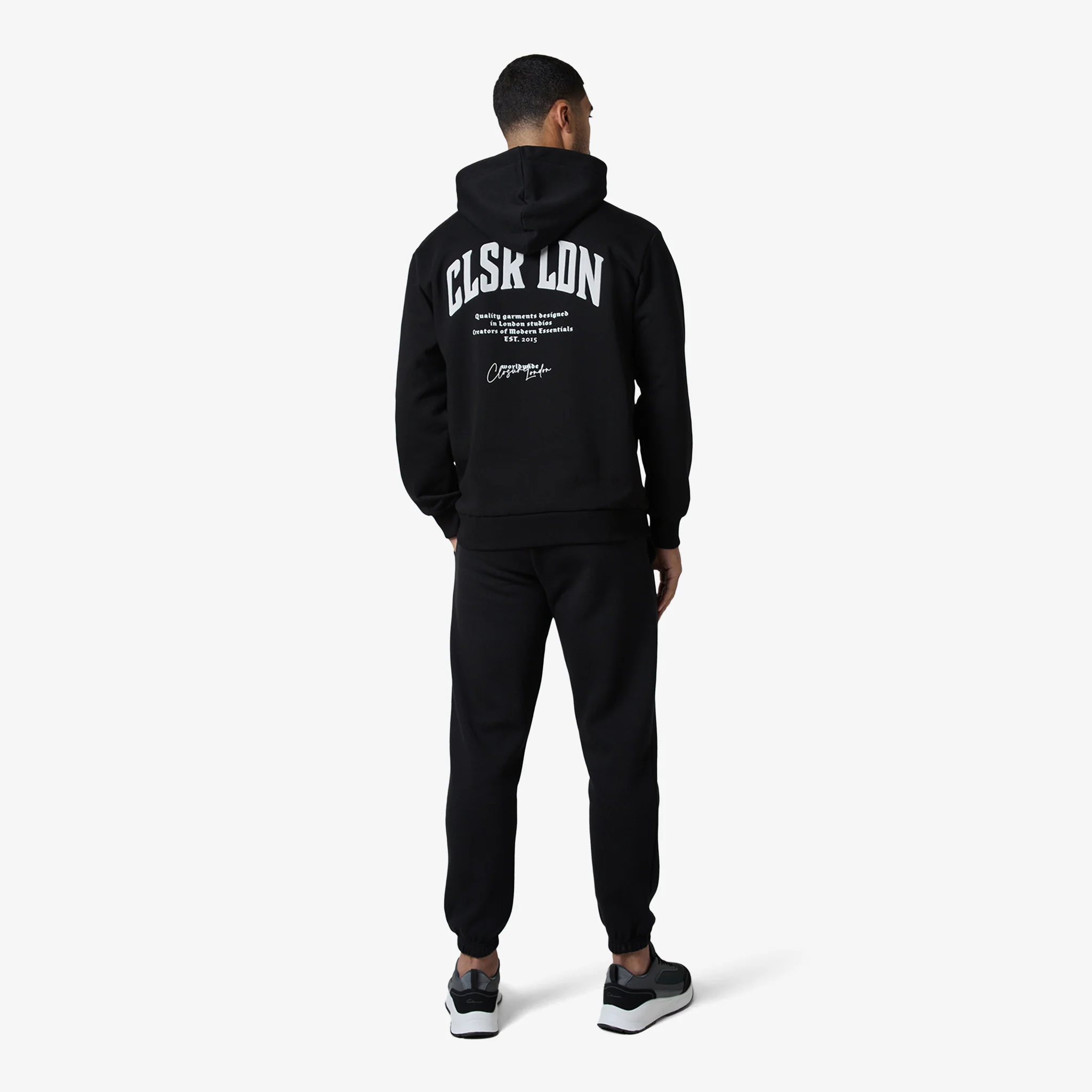 Stacked Varsity Hoodie | Black - Image 3