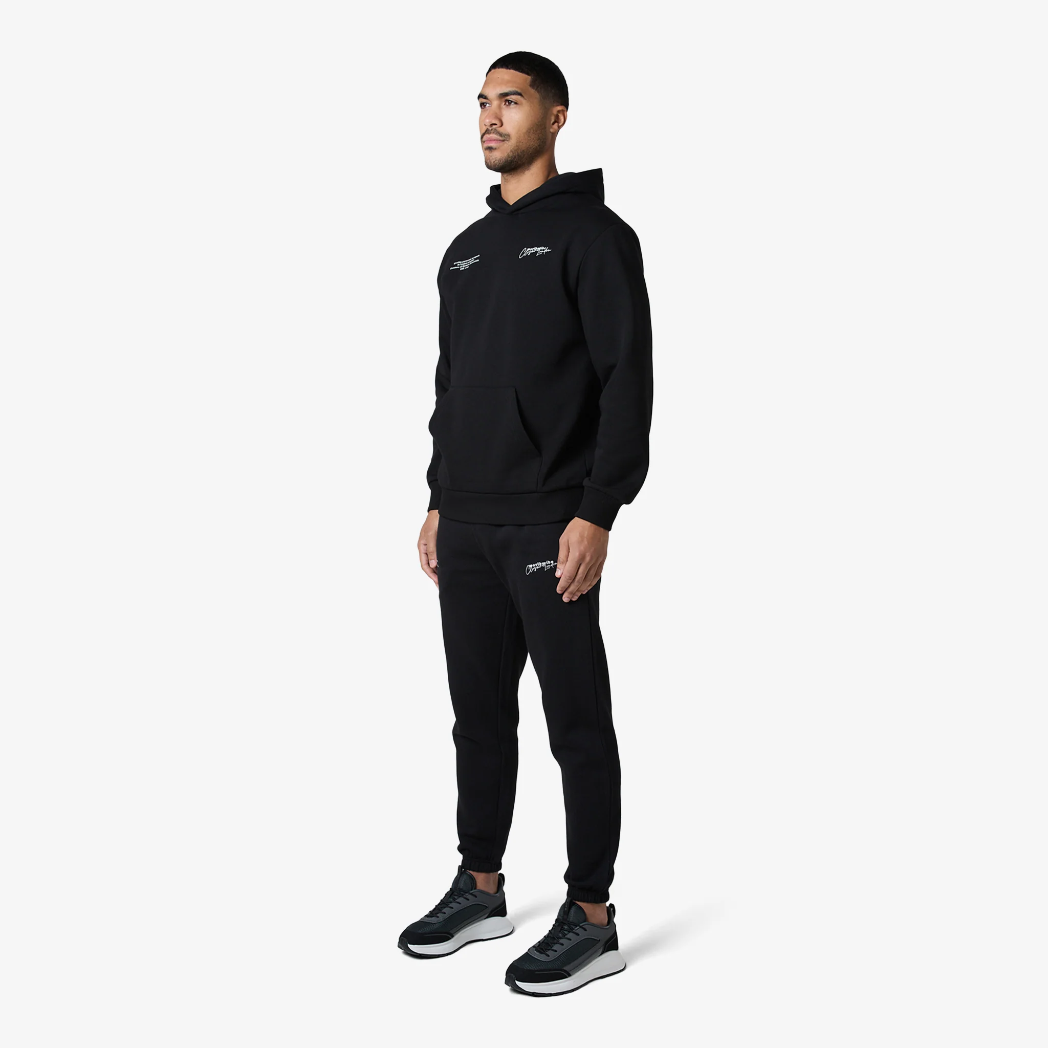 Stacked Varsity Hoodie | Black - Image 4