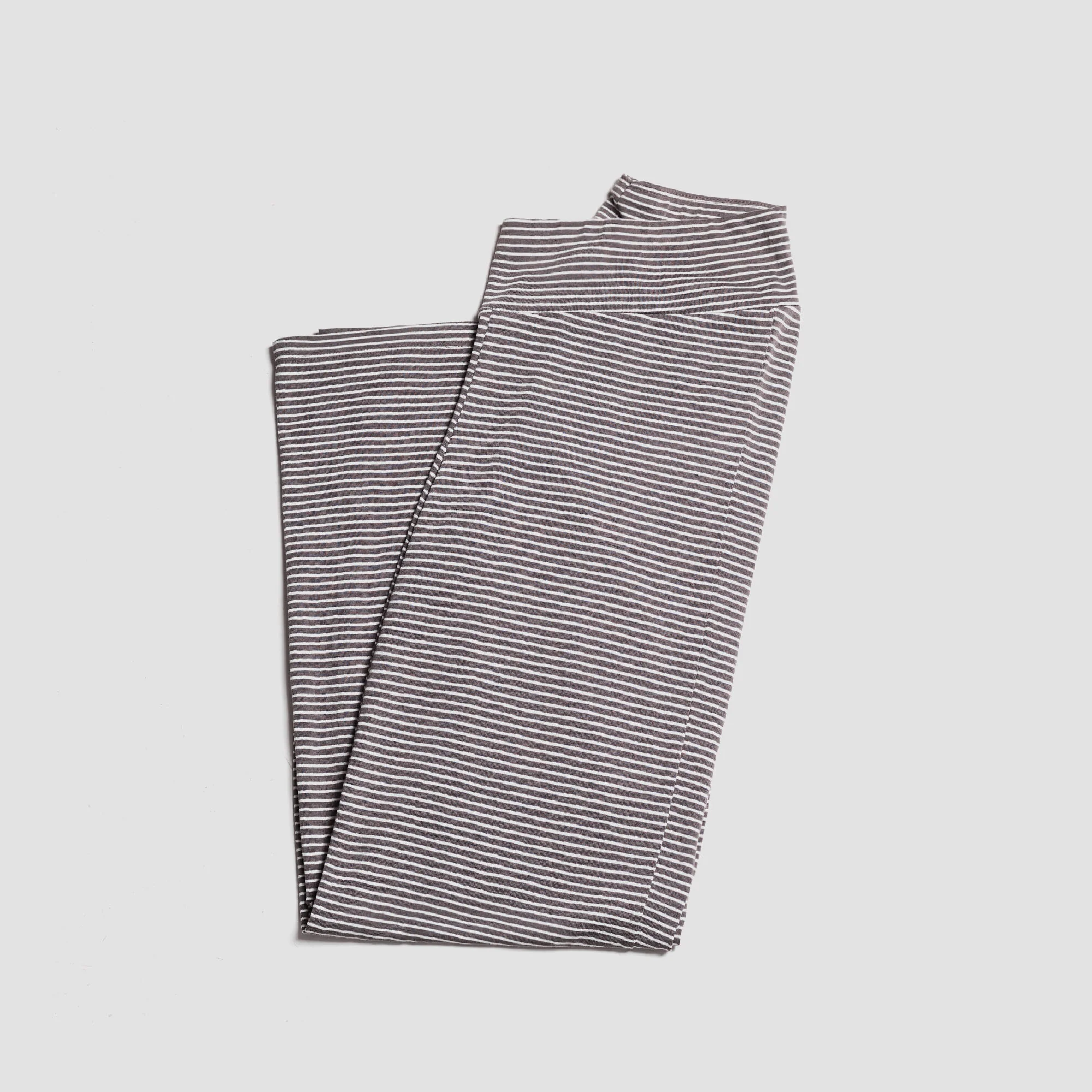 Stripe Open Hem Trousers | White/Brown - Image 10