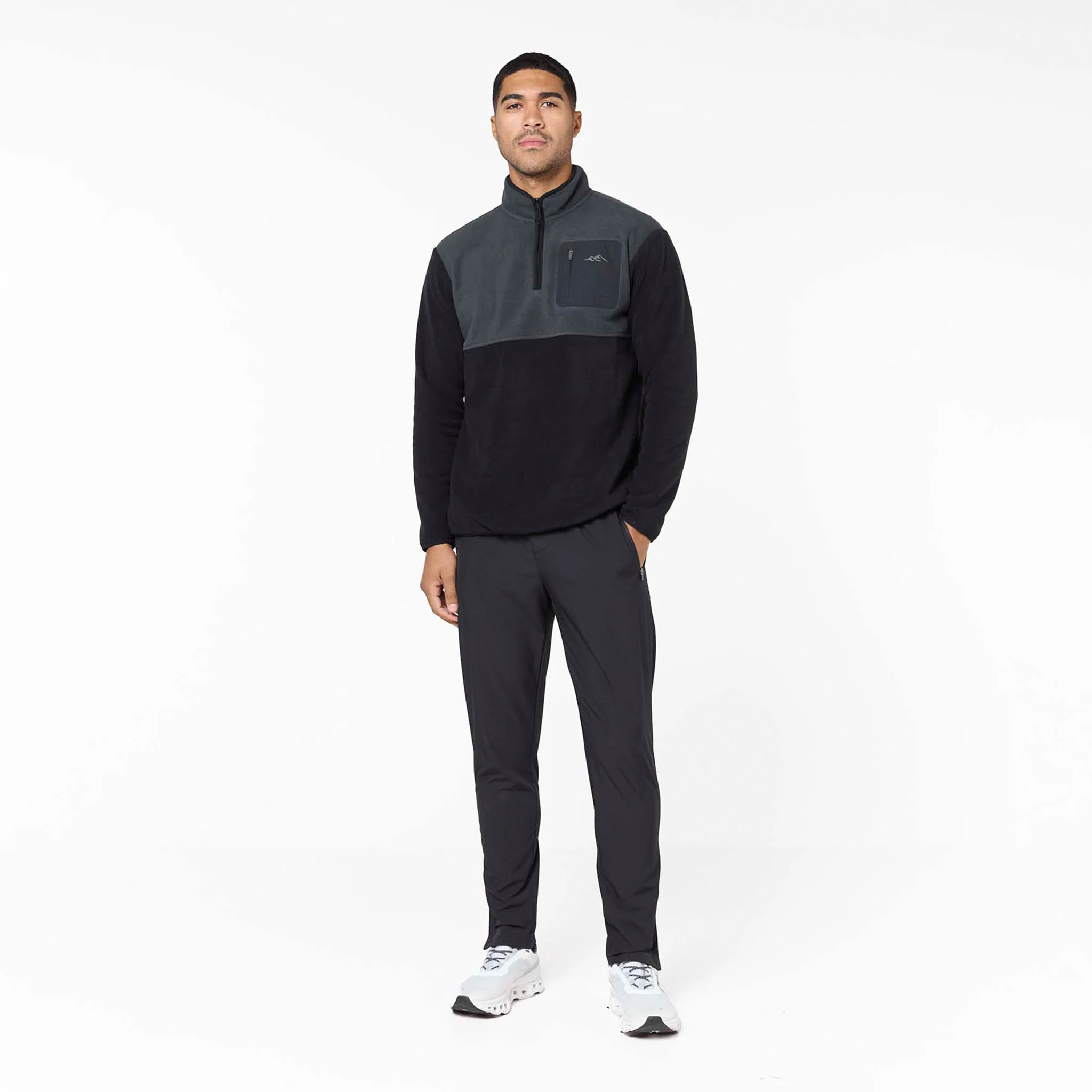 Tech Polar Fleece 1/4 Zip | Black/Charcoal - Image 3