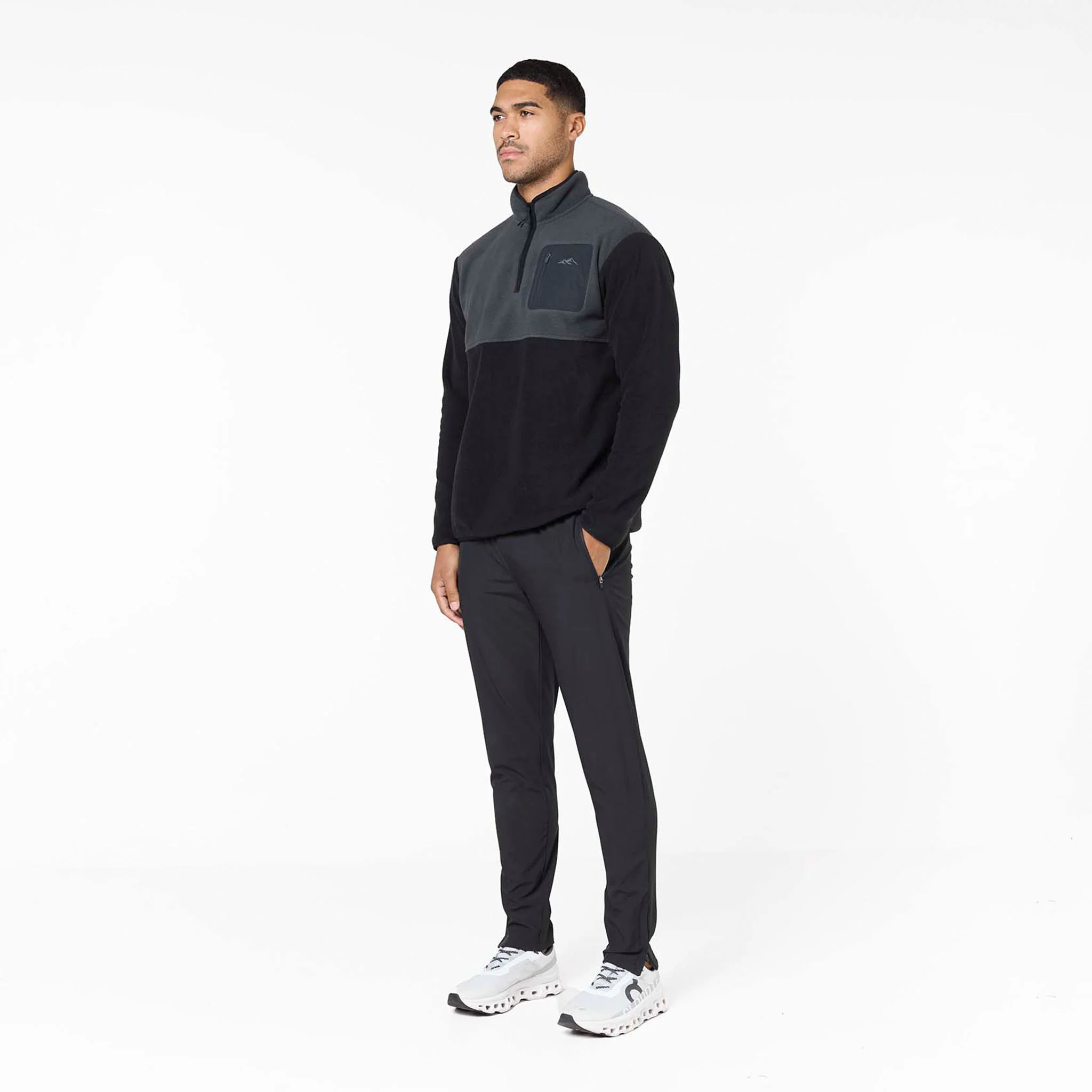 Tech Polar Fleece 1/4 Zip | Black/Charcoal - Image 5