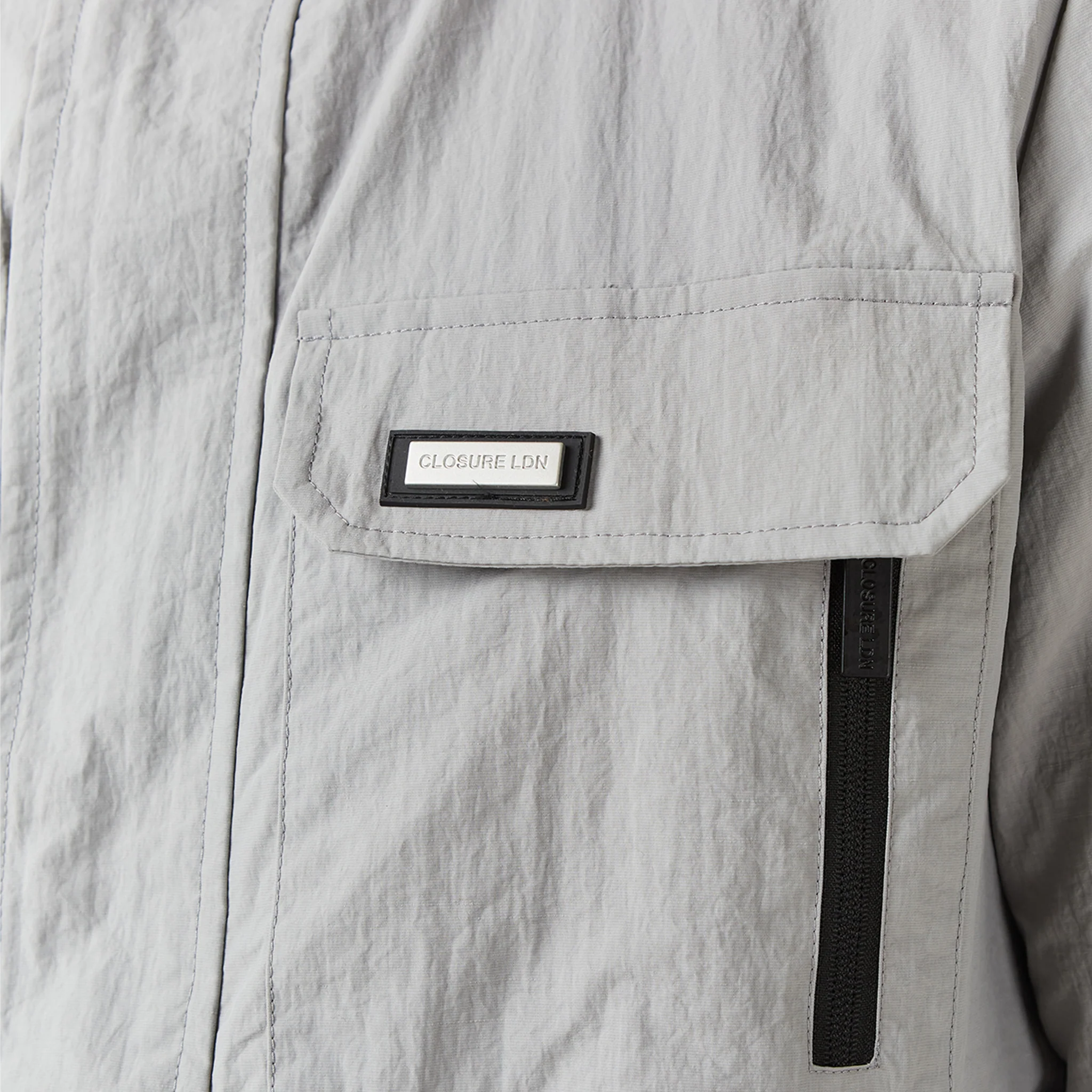 Tech Utility Jacket | Ice Grey - Image 6