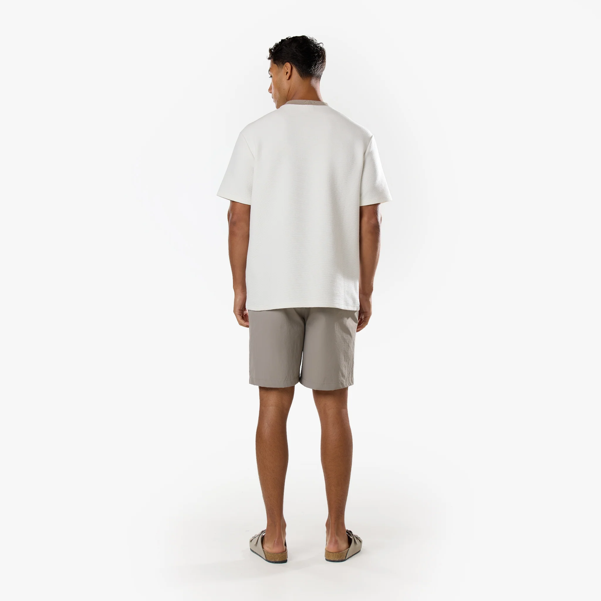 Textured Icon T-Shirt | Ecru - Image 11