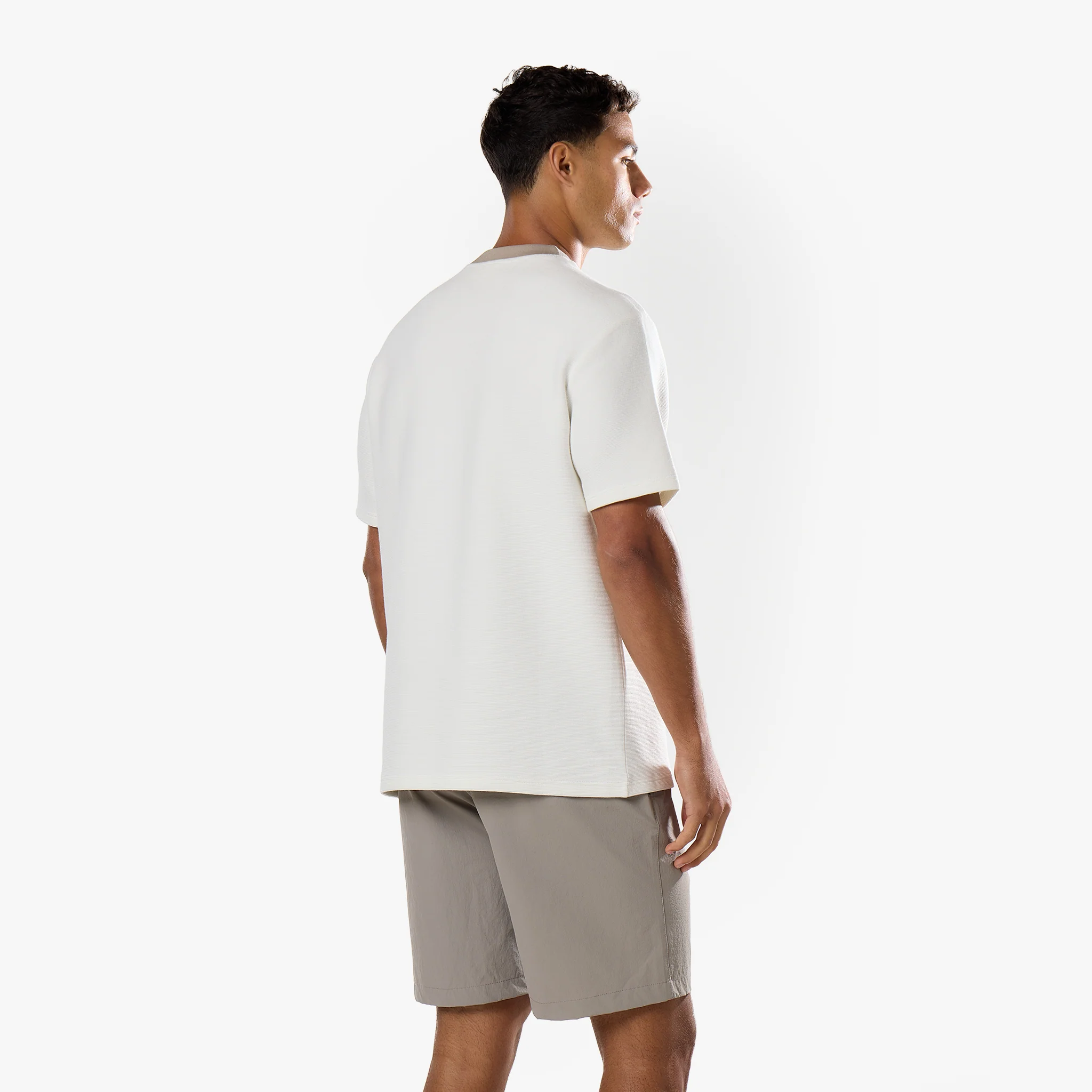 Textured Icon T-Shirt | Ecru - Image 12