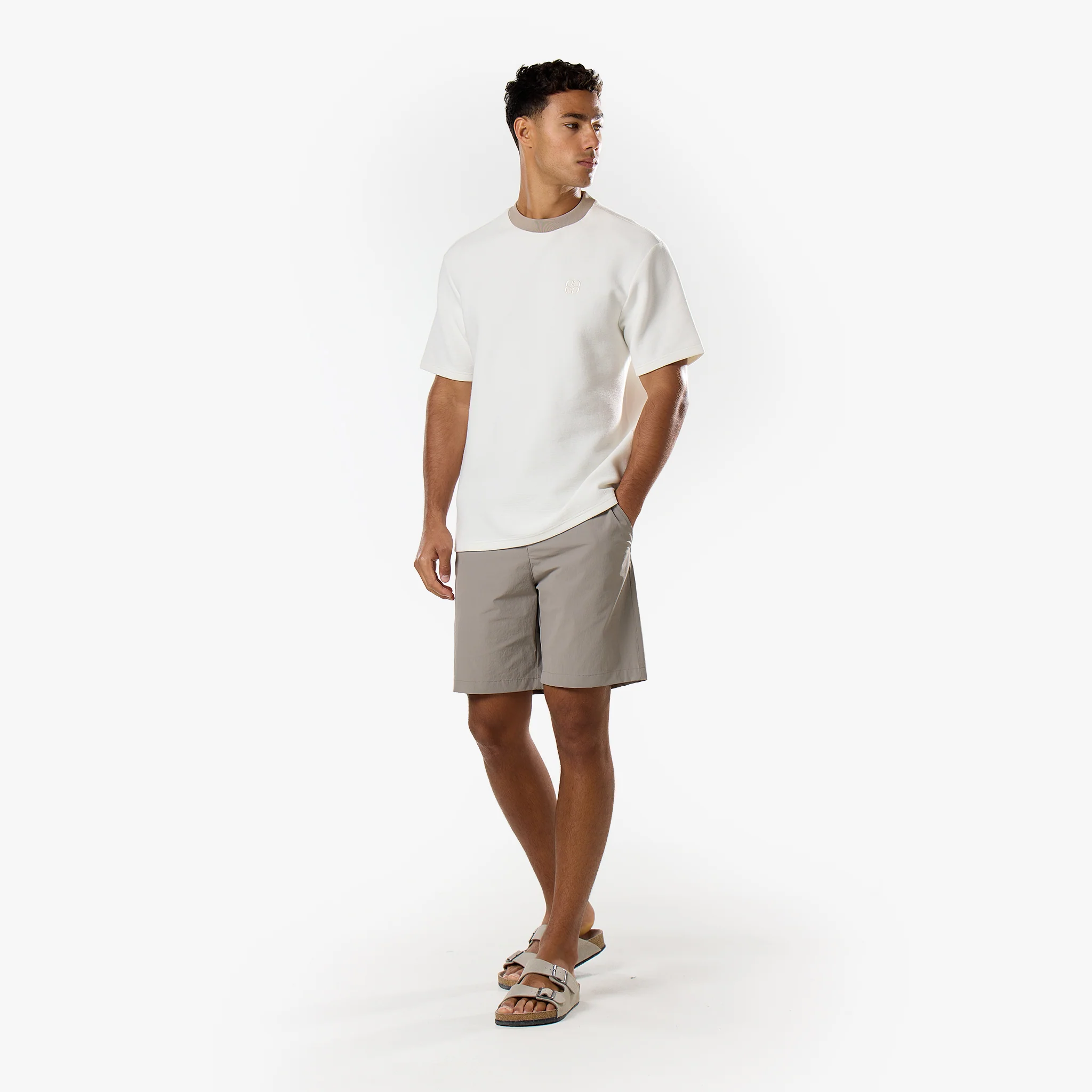 Textured Icon T-Shirt | Ecru - Image 3