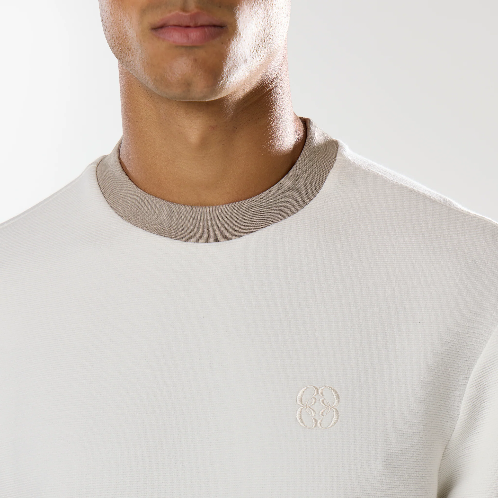 Textured Icon T-Shirt | Ecru - Image 4