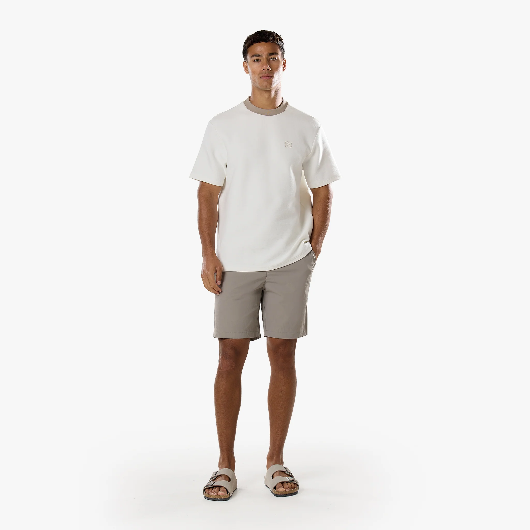 Textured Icon T-Shirt | Ecru - Image 8
