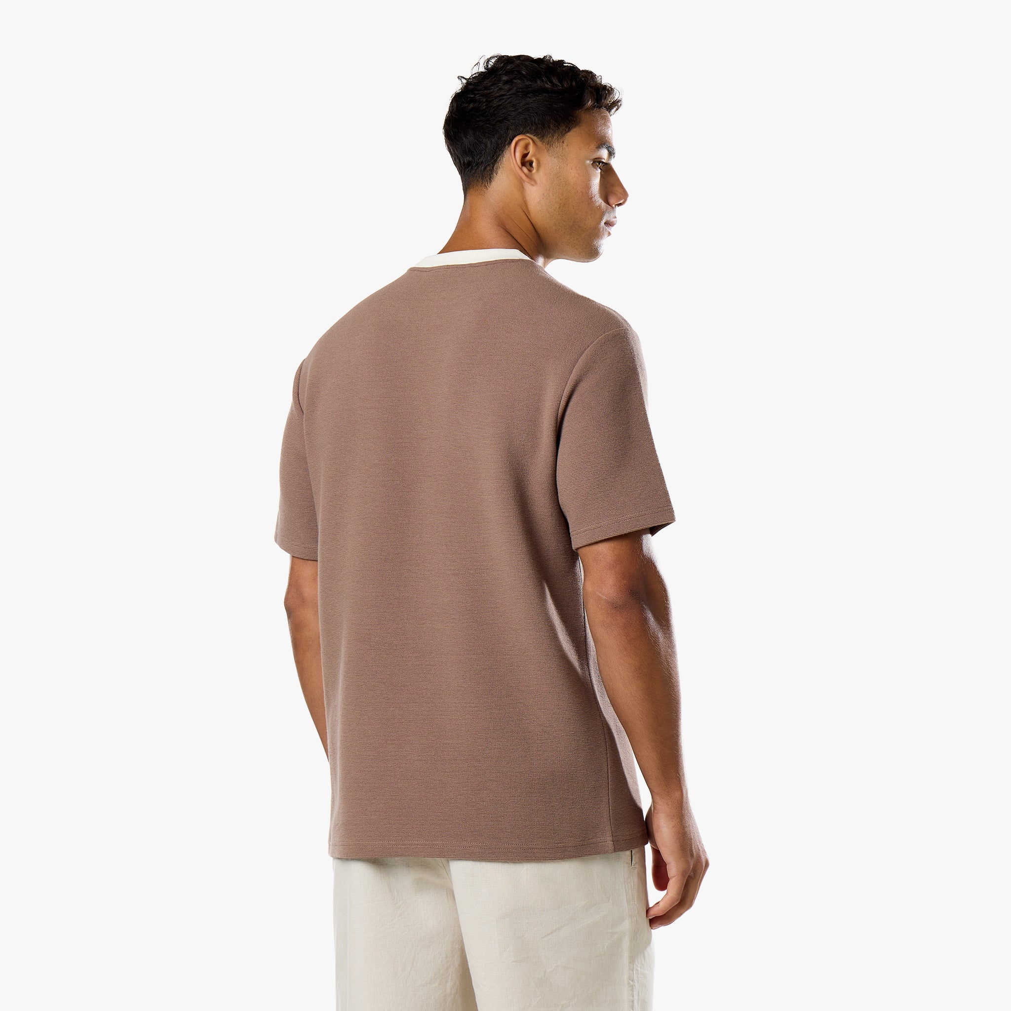 Textured Icon T-Shirt | Warm Brown - Image 11