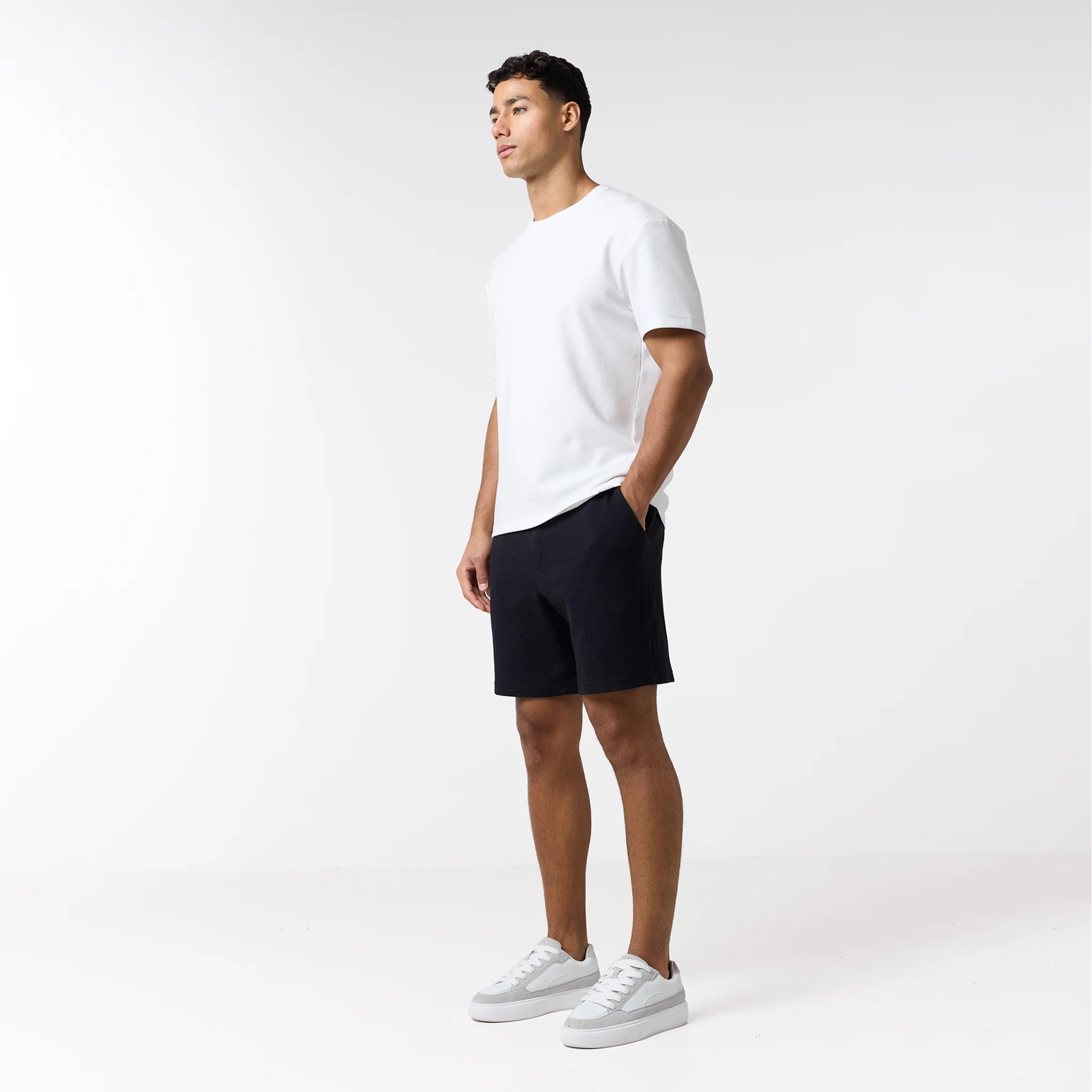 Textured Shorts | Black - Image 3