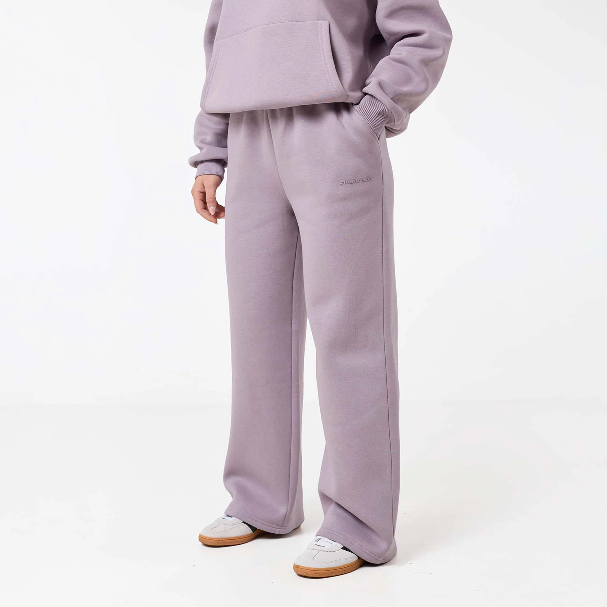 Tonal Core Logo Open Hem Jogger | Dusty Mauve