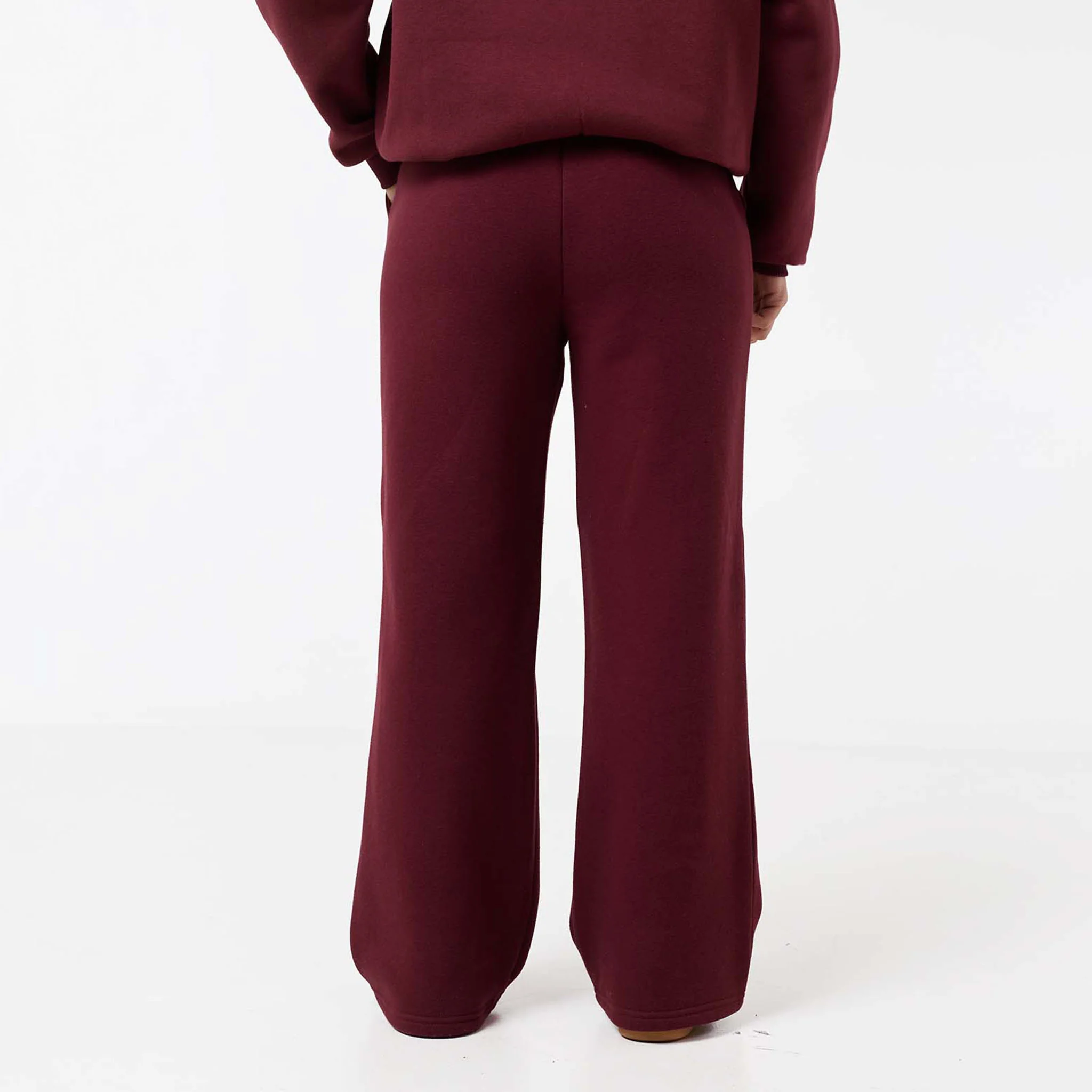 Tonal Core Logo Open Hem Tracksuit | Burgundy - Image 7