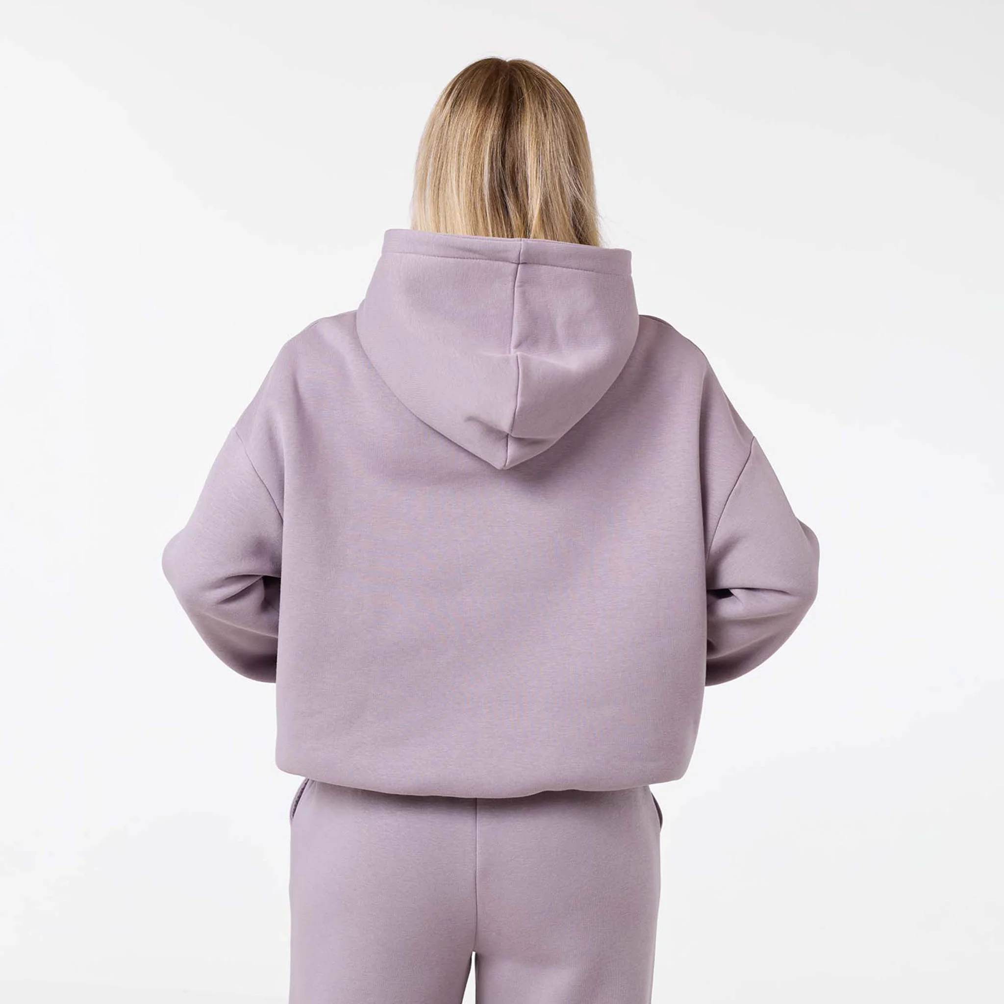 Tonal Core Logo Open Hem Tracksuit | Dusty Mauve - Image 8