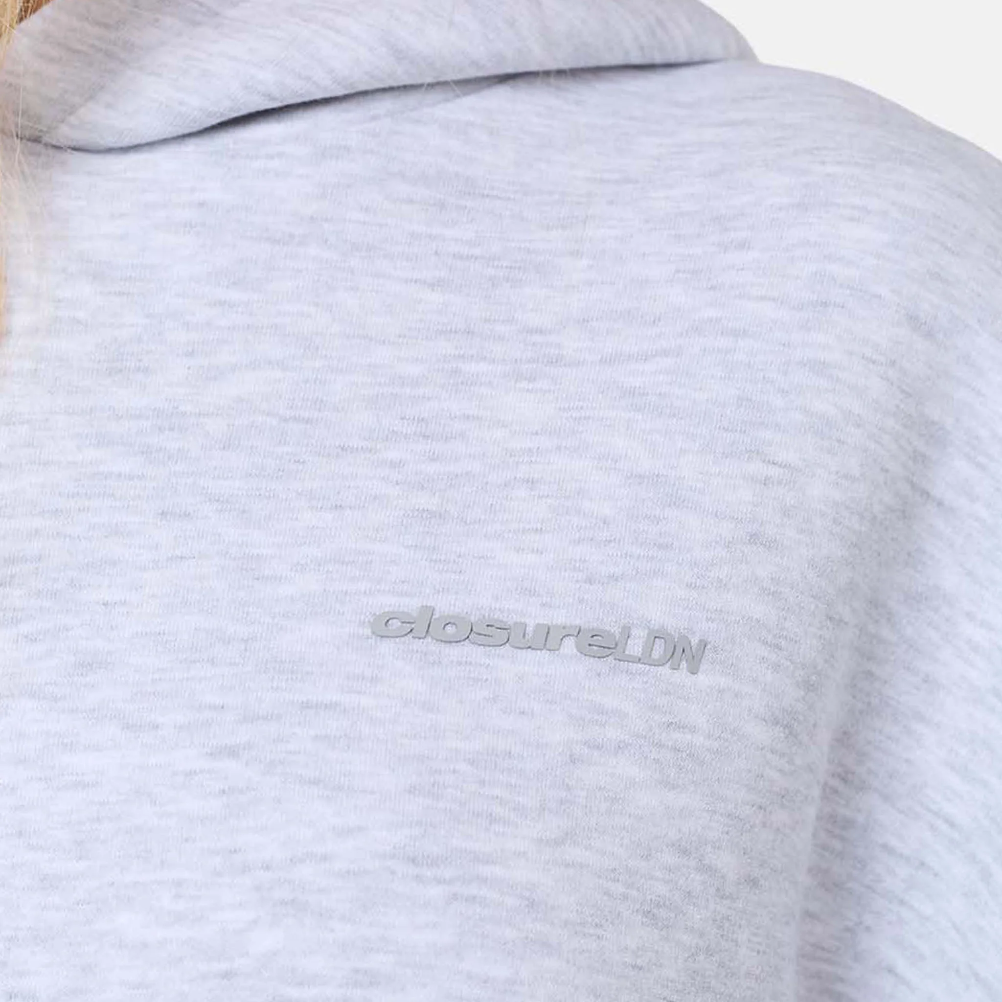Tonal Core Logo Open Hem Tracksuit | Grey Marl - Image 4