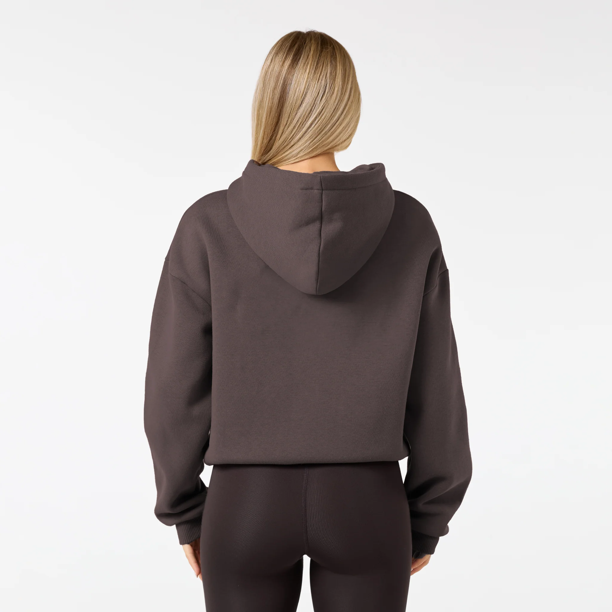 Tonal Core Logo Zip Hoodie | Dark Coffee - Image 5
