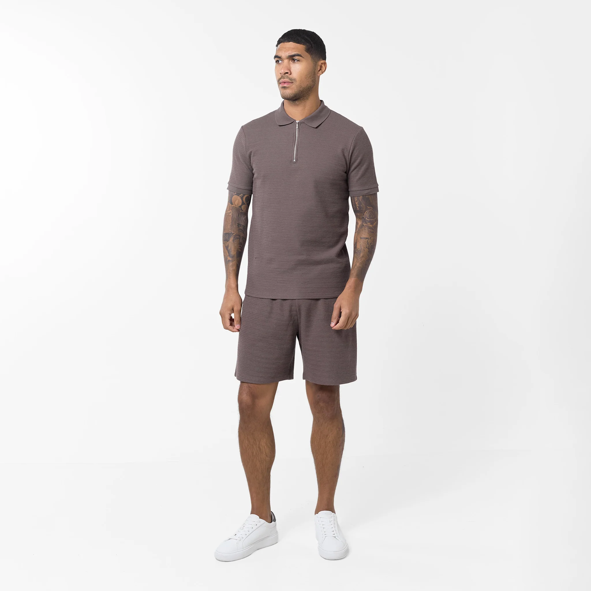 Tonal Knit Short | Brown - Image 3