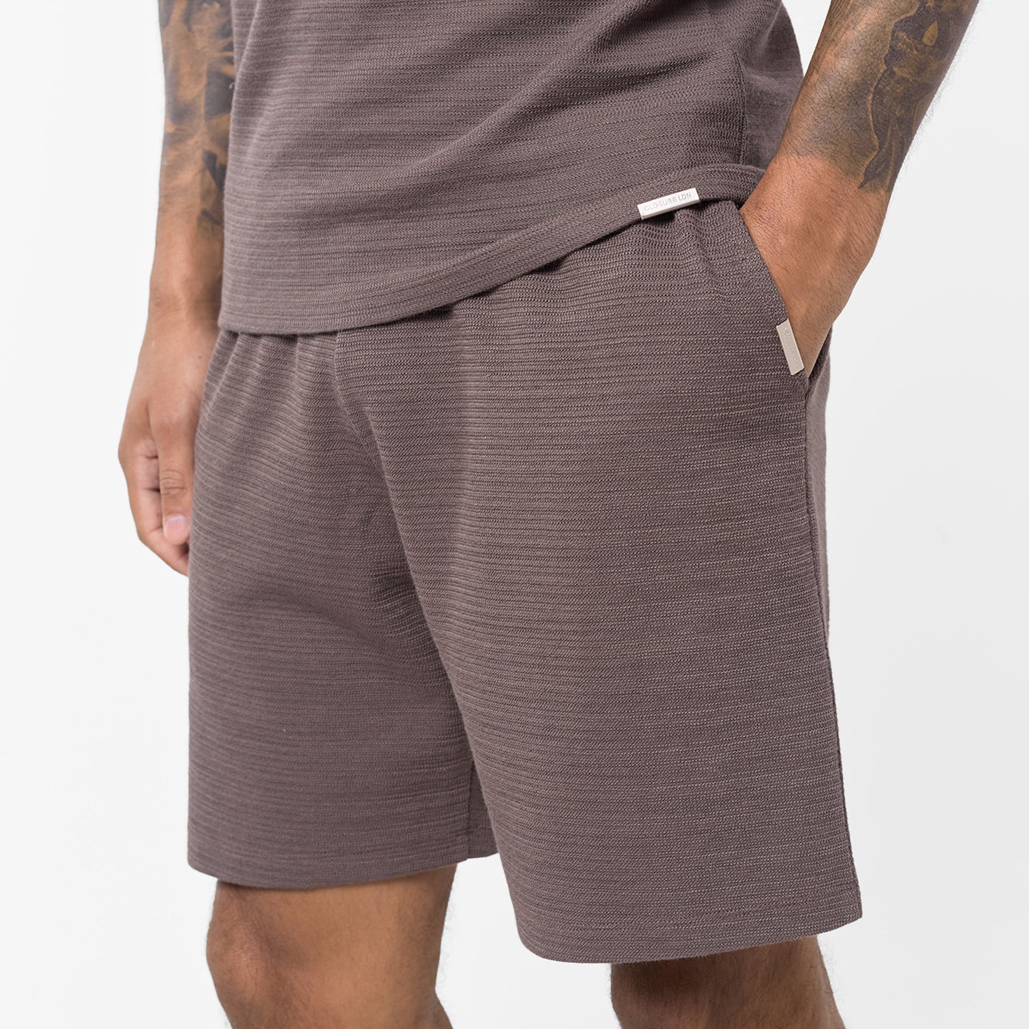 Tonal Knit Short | Brown - Image 4