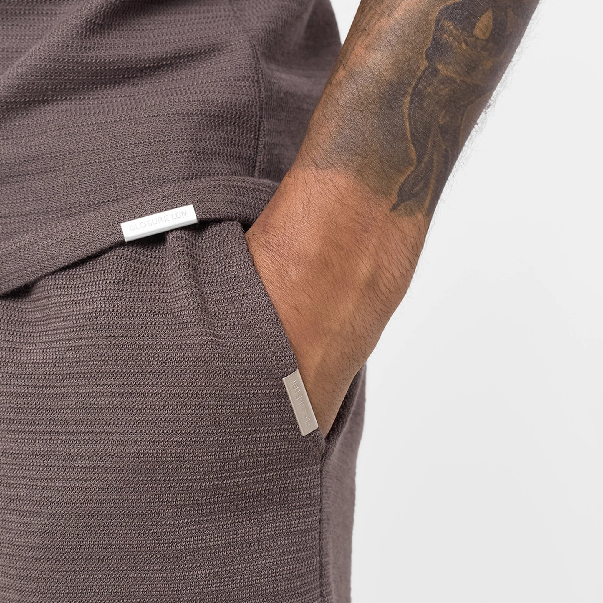 Tonal Knit Short | Brown - Image 5