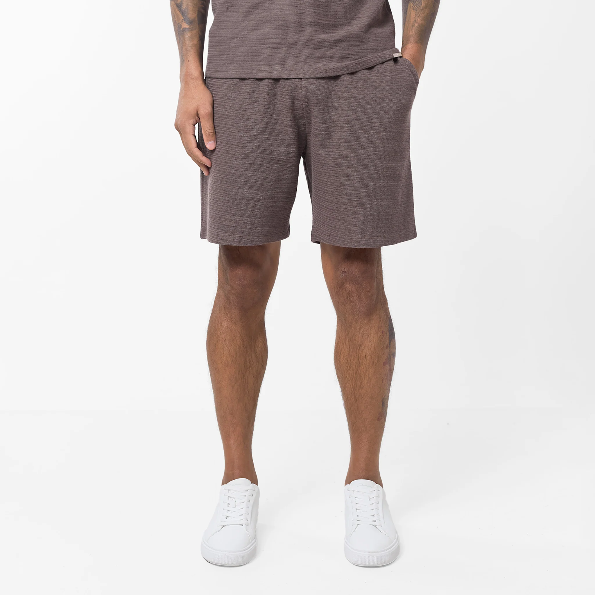 Tonal Knit Short | Brown - Image 7