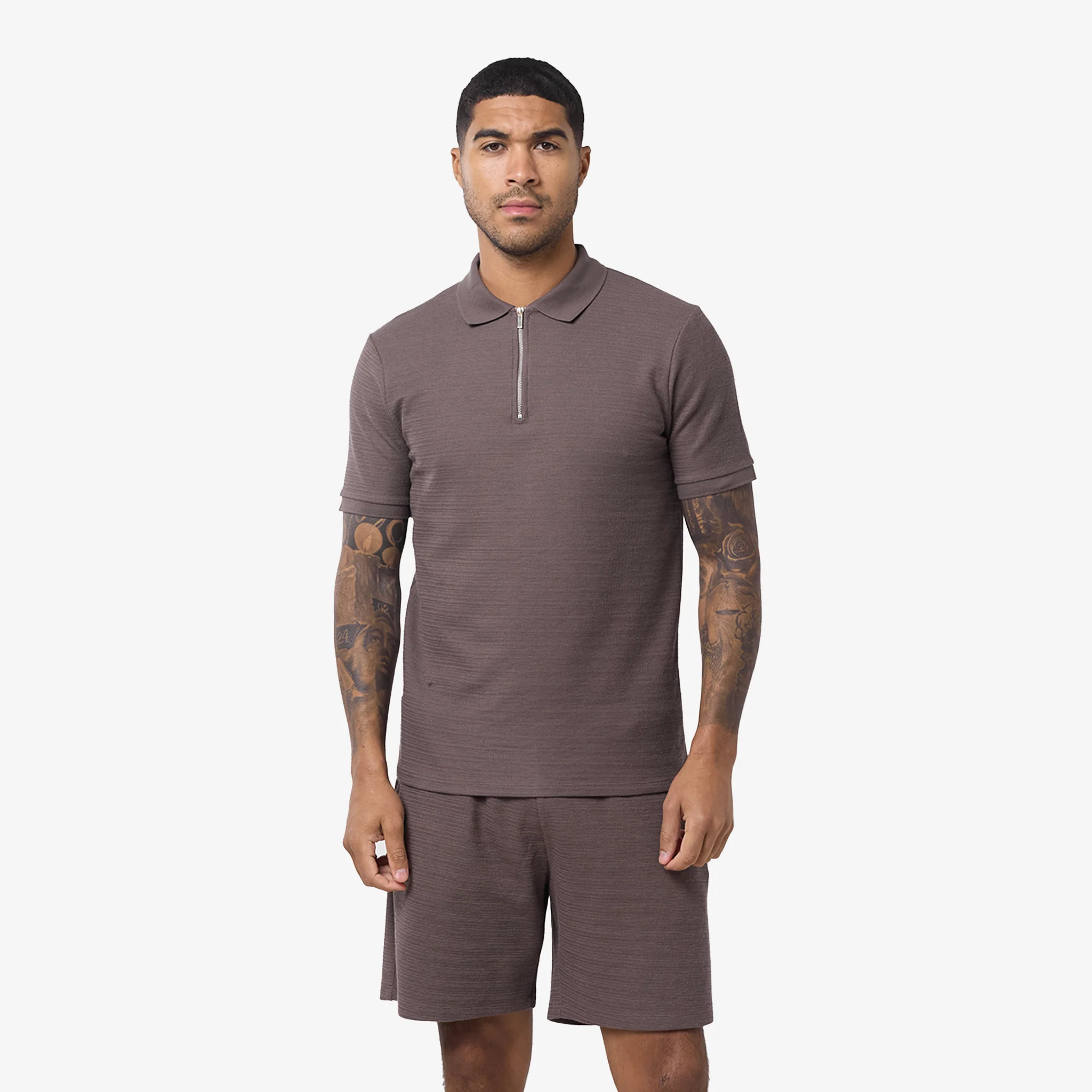 Tonal Knit Short | Brown - Image 8