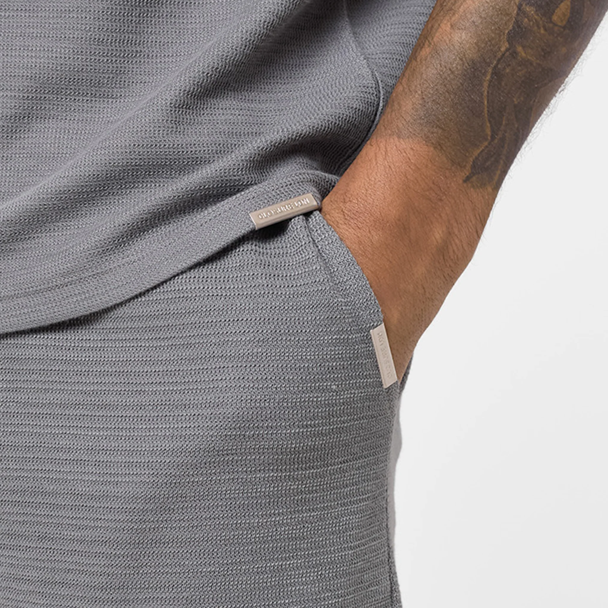 Tonal Knit Short | Grey - Image 3