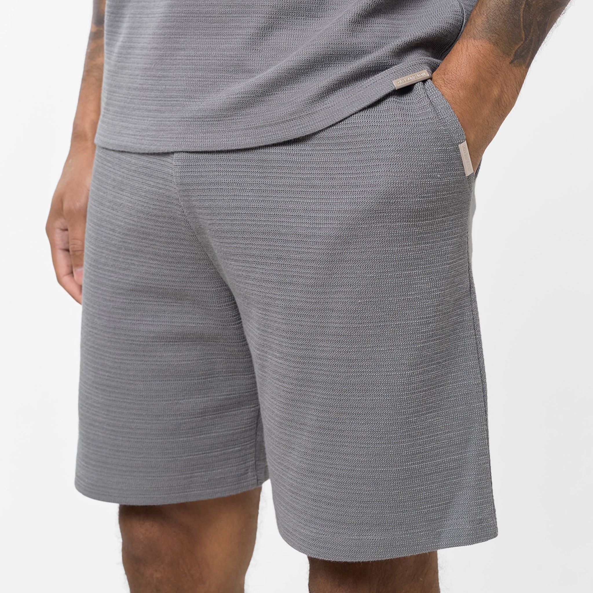 Tonal Knit Short | Grey - Image 4