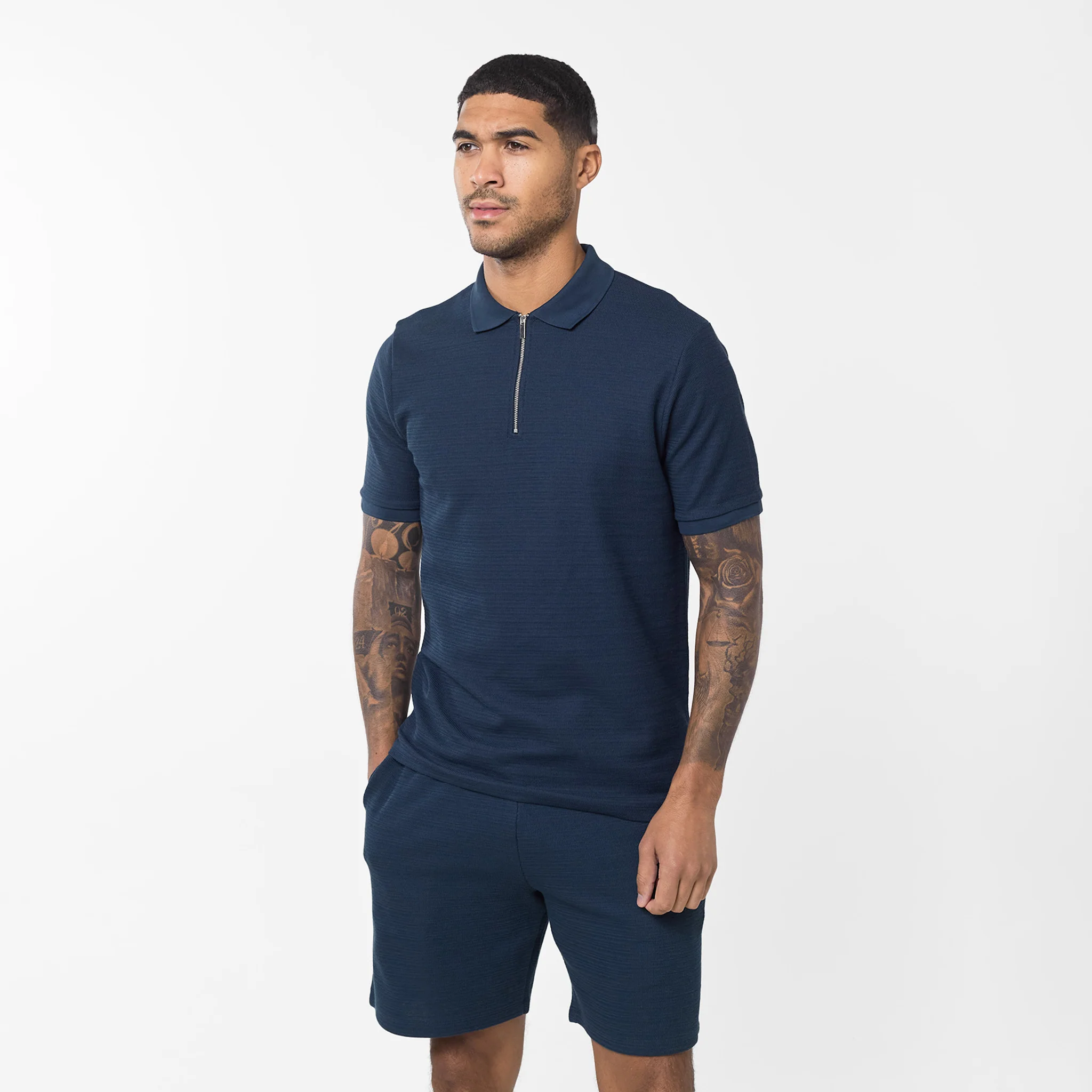 Tonal Knit Short | Navy - Image 3